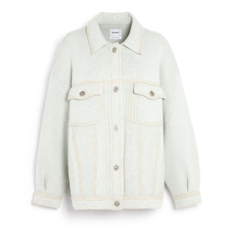 Veste Denim oversize en cachemire et coton made by Barrie