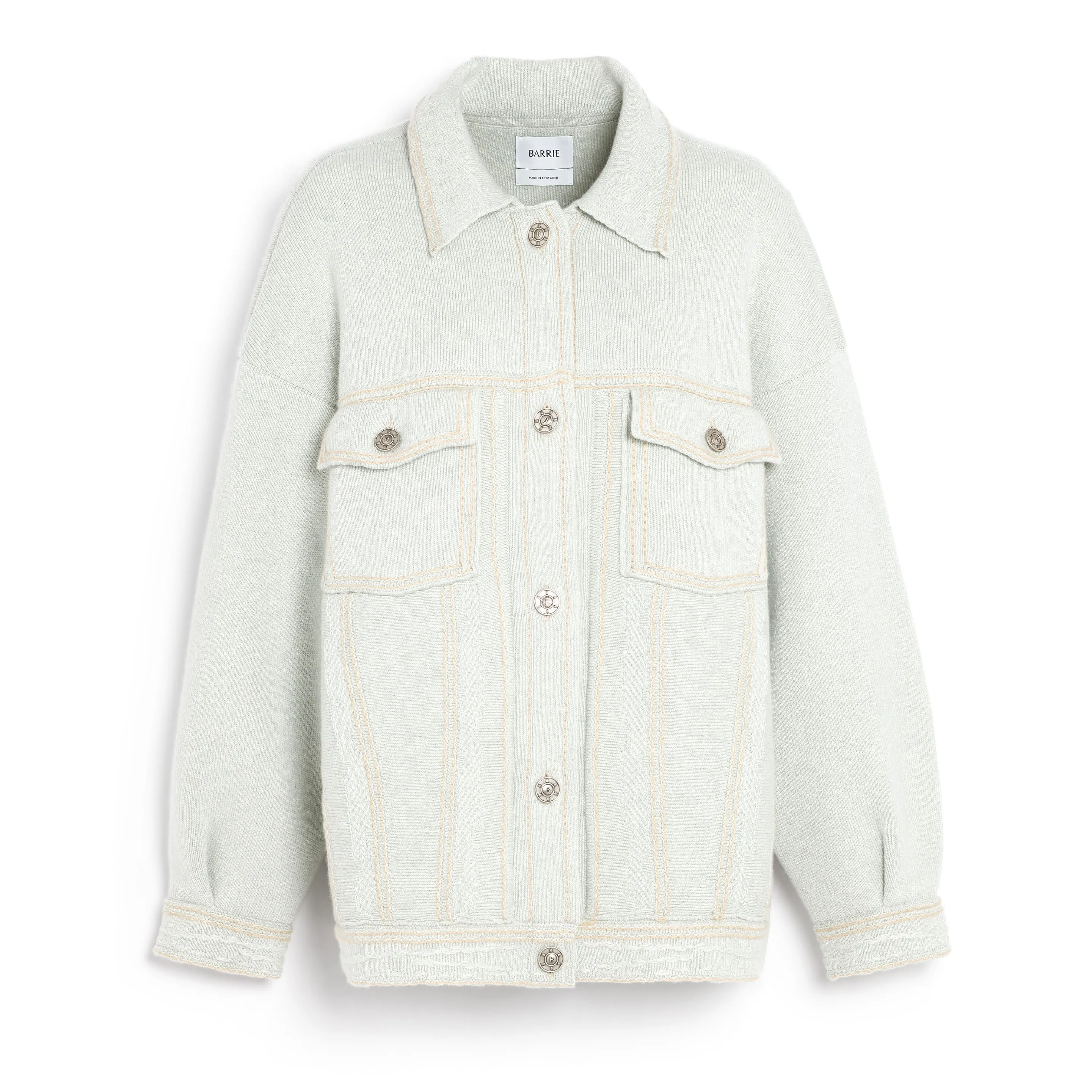 Veste Denim oversize en cachemire et coton sold by Barrie