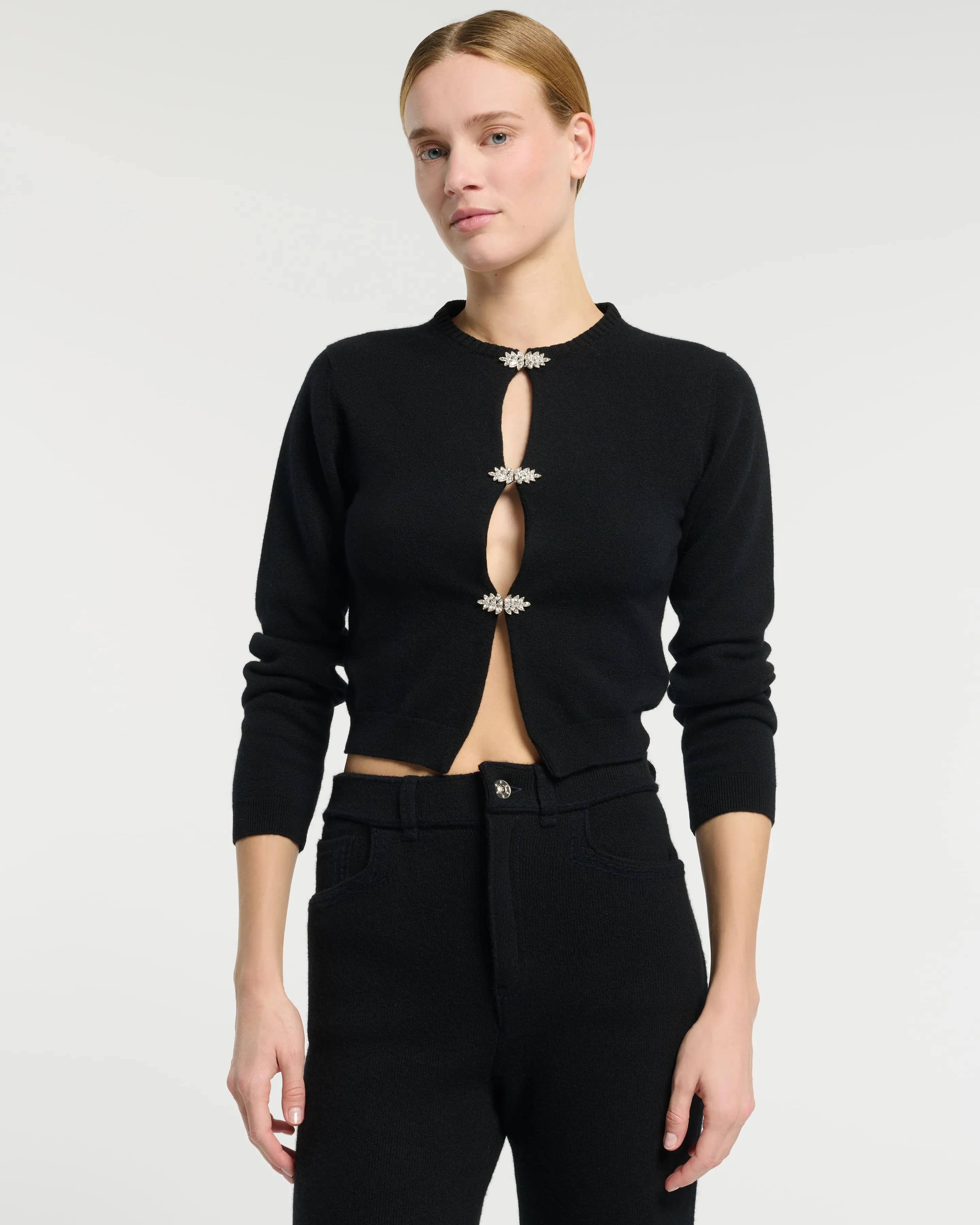 Cardigan en cachemire aux détails bijoux sold by Barrie product image thumbnail 5