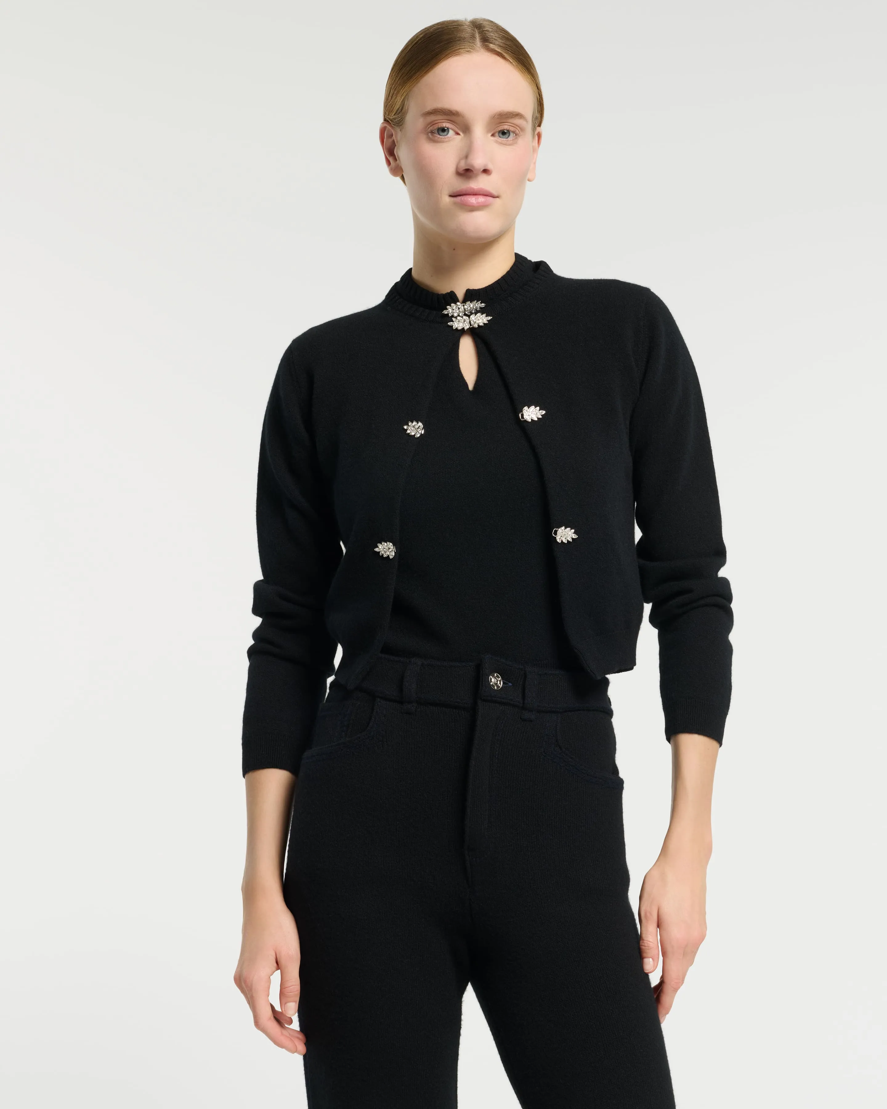 Cardigan en cachemire aux détails bijoux sold by Barrie product image thumbnail 3