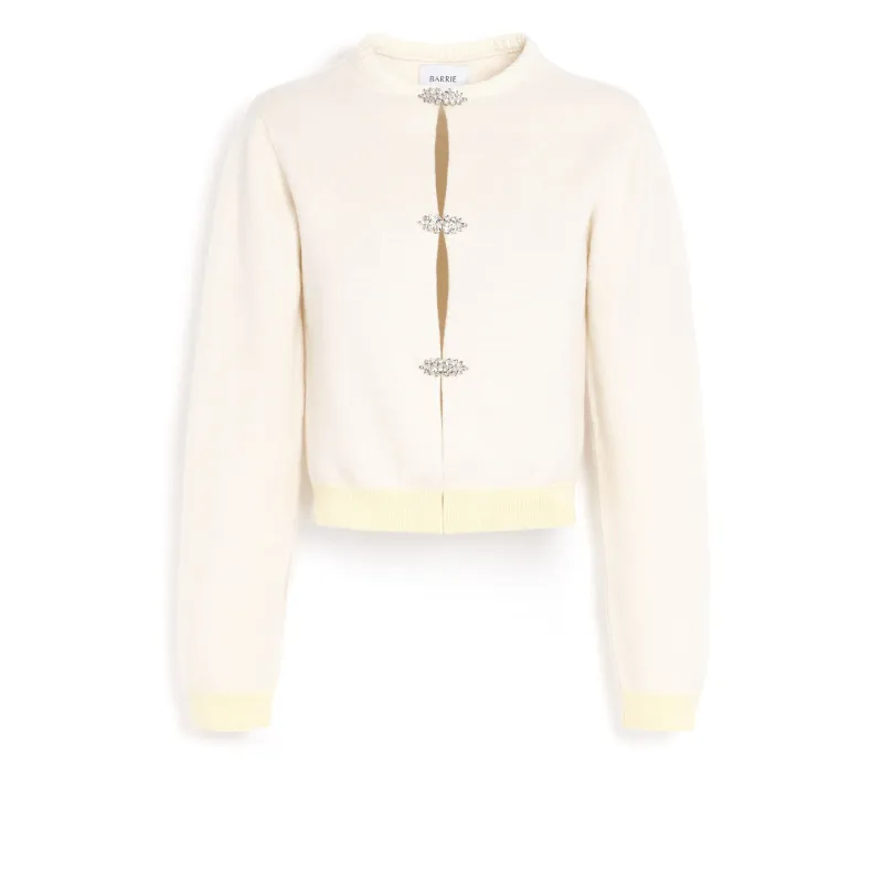 Cardigan en cachemire aux détails bijoux made by Barrie