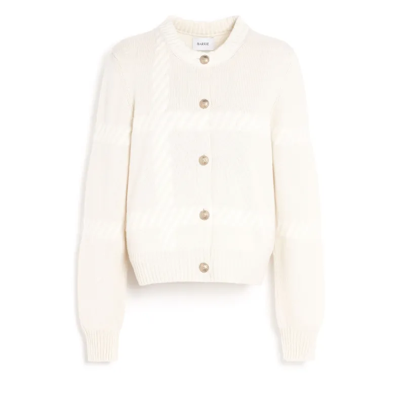 Cardigan en cachemire à motif tartan made by Barrie