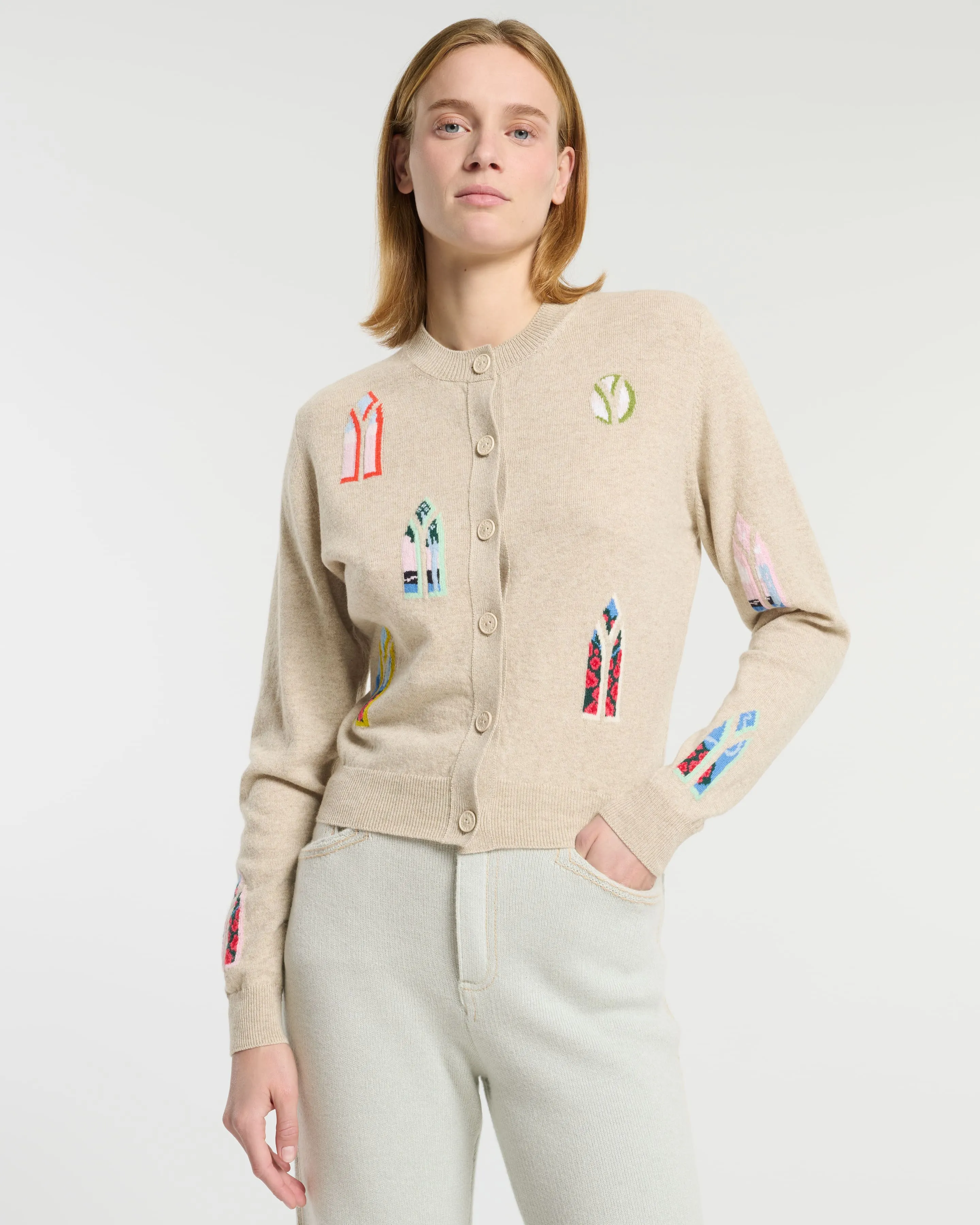 Cardigan en cachemire motif paysage sold by Barrie product image thumbnail 3