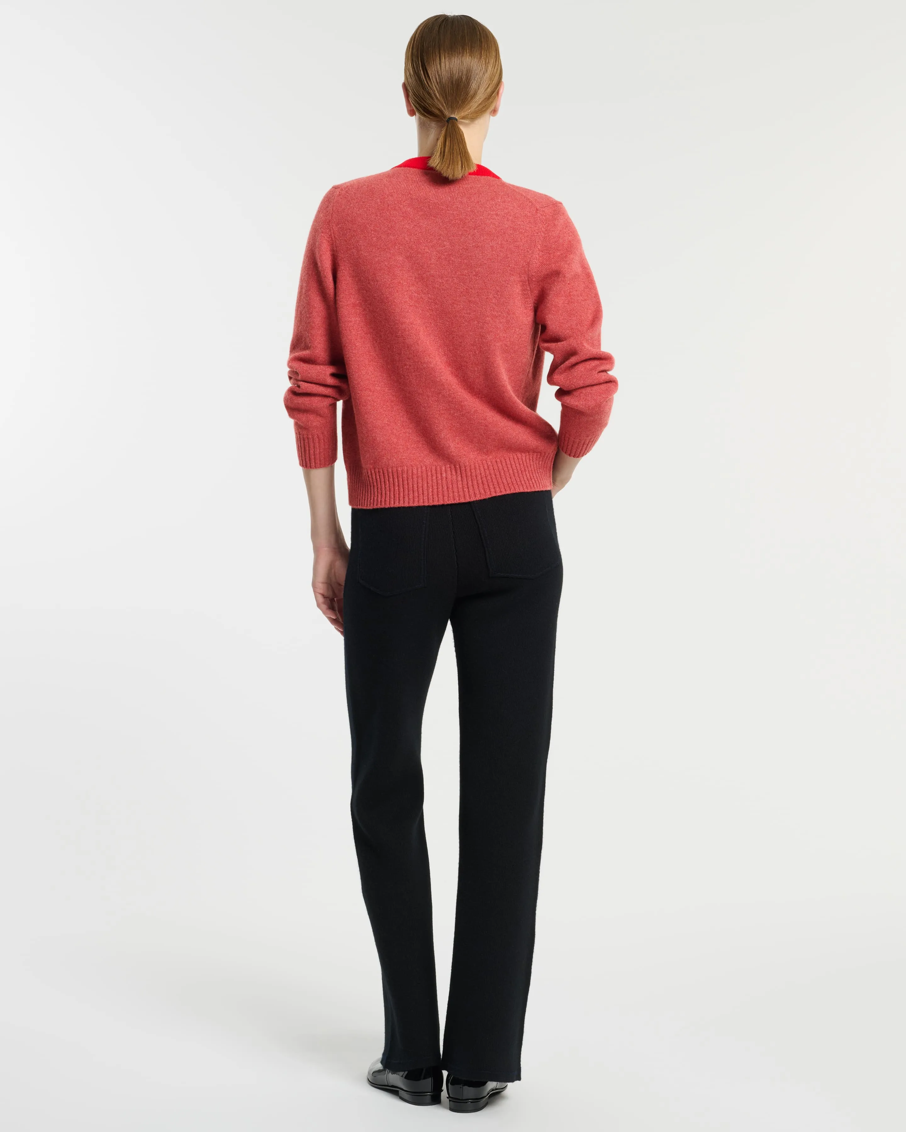 Cardigan en cachemire chiné logo B sold by Barrie product image thumbnail 5