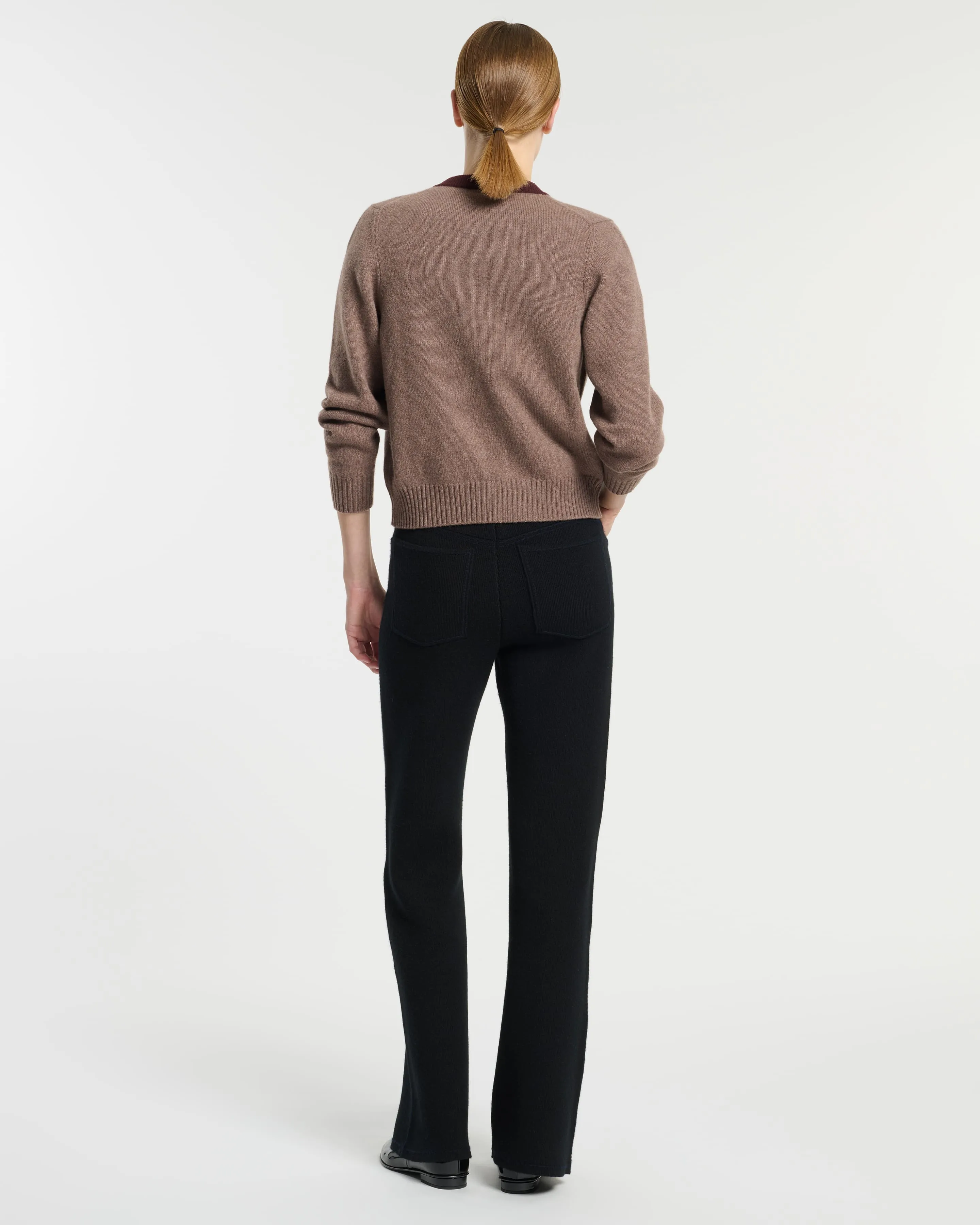 Cardigan en cachemire chiné logo B sold by Barrie product image thumbnail 5