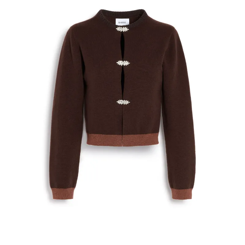 Cardigan en cachemire aux détails bijoux made by Barrie