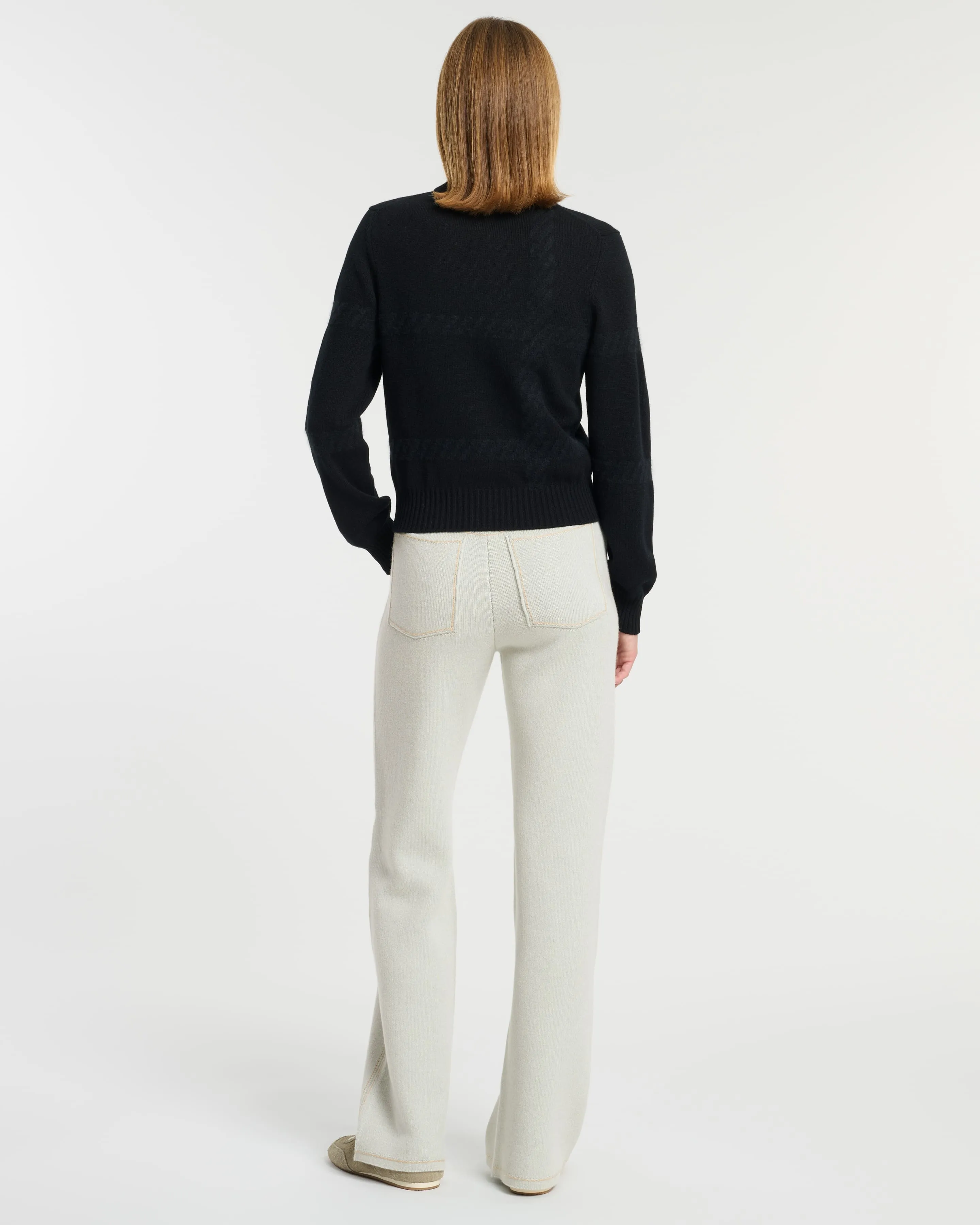 Cardigan en cachemire à motif tartan sold by Barrie product image thumbnail 5