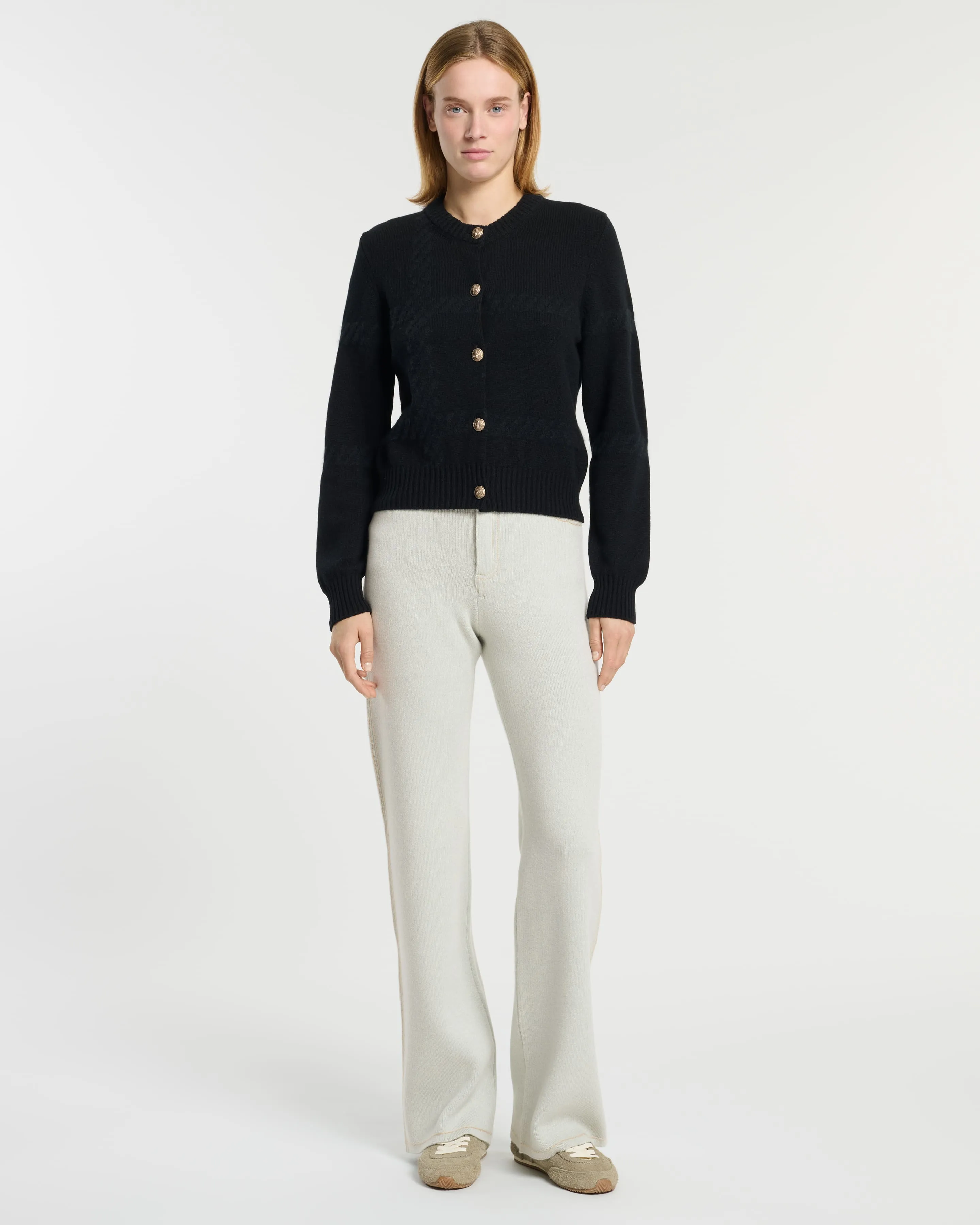 Cardigan en cachemire à motif tartan sold by Barrie product image thumbnail 4