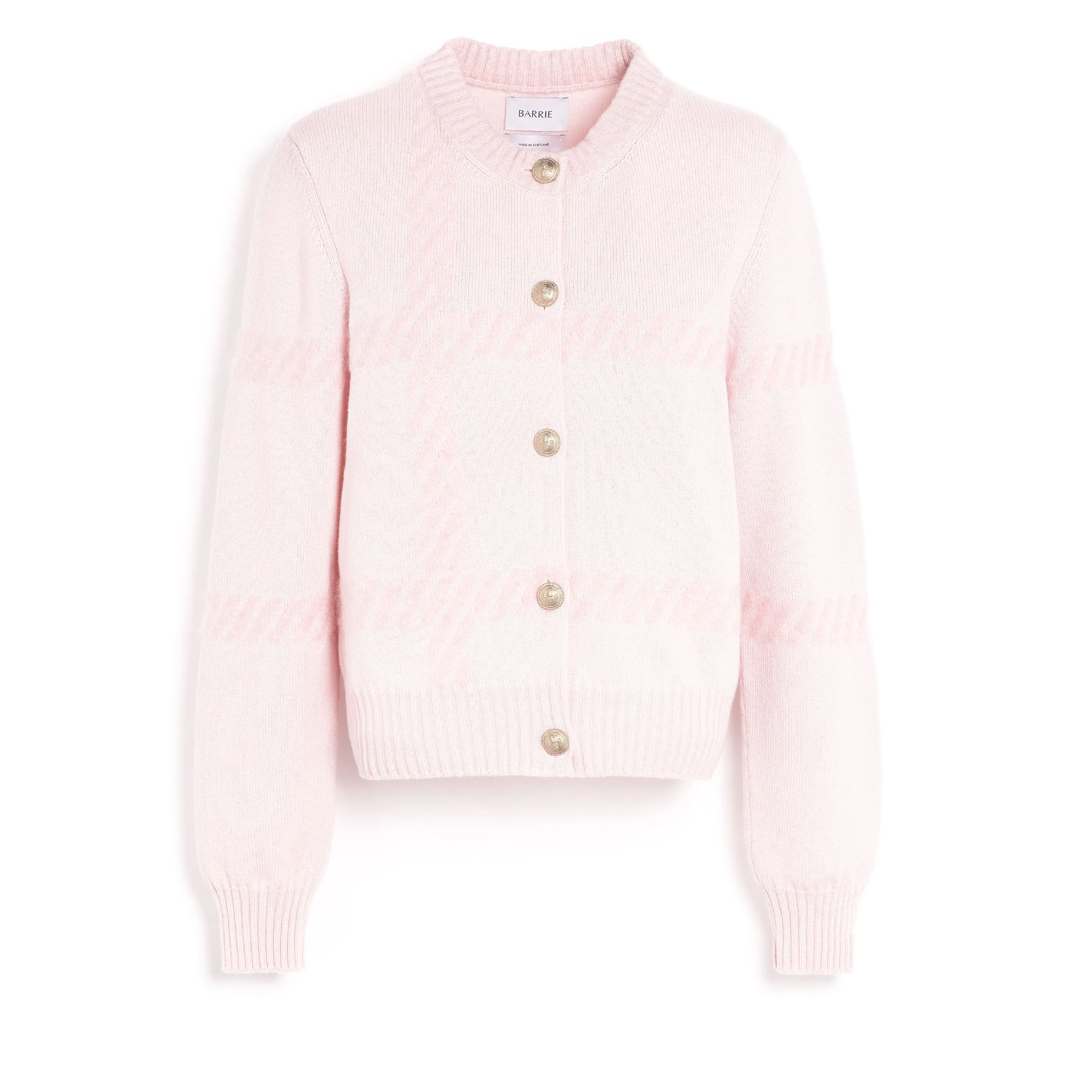 Cardigan en cachemire à motif tartan sold by Barrie