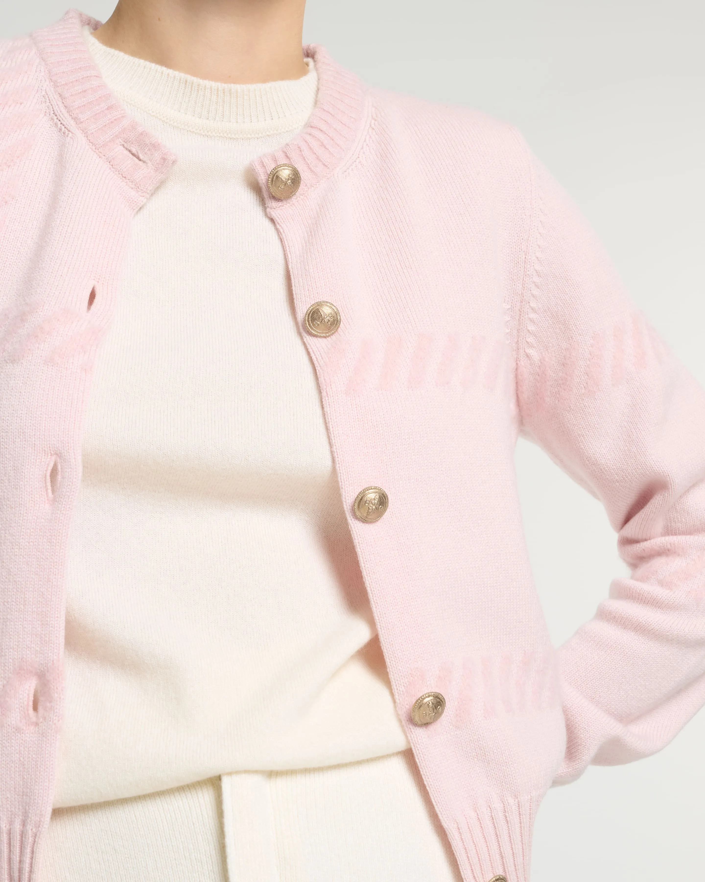 Cardigan en cachemire à motif tartan sold by Barrie product image thumbnail 2