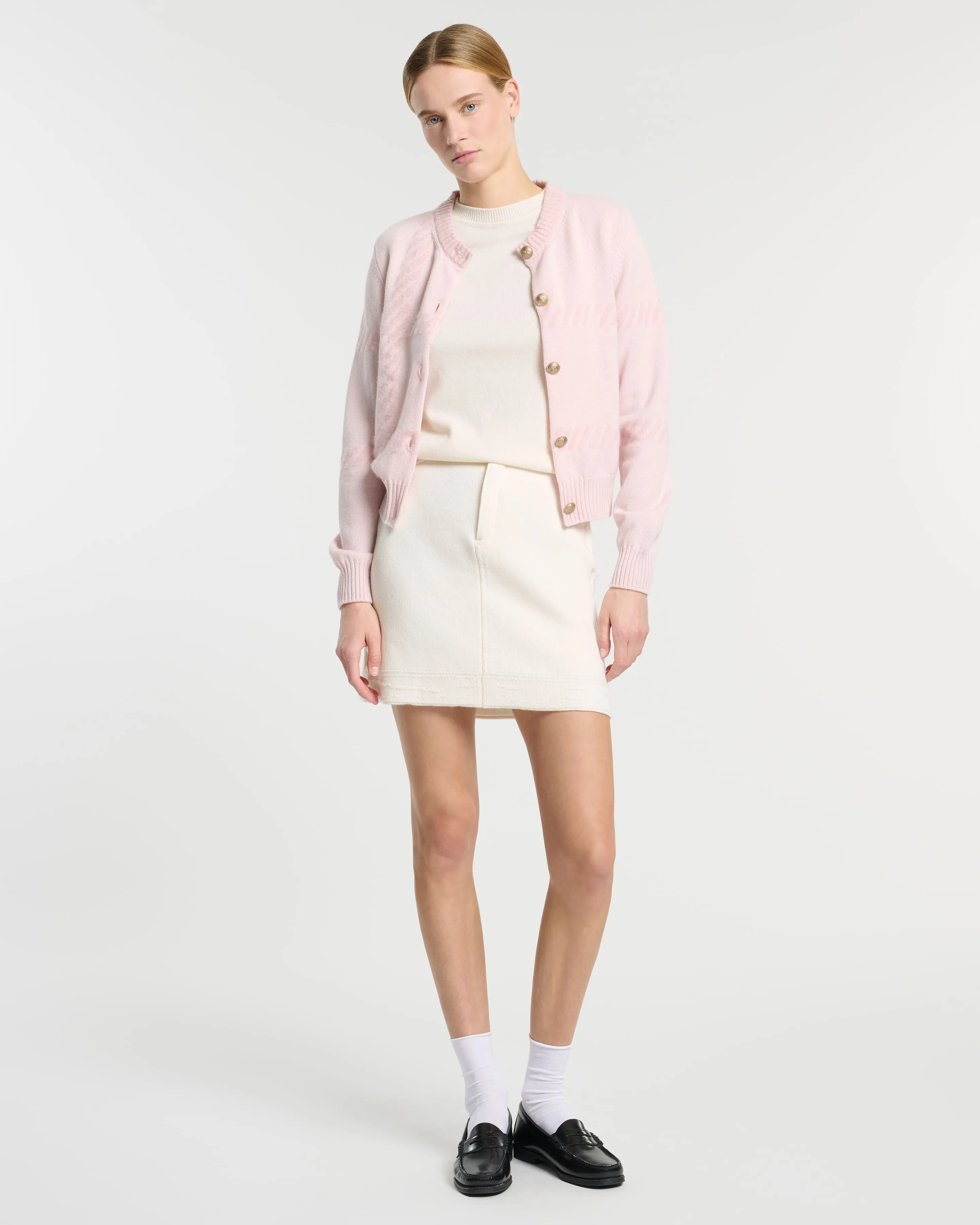 Cardigan en cachemire à motif tartan sold by Barrie product image thumbnail 4