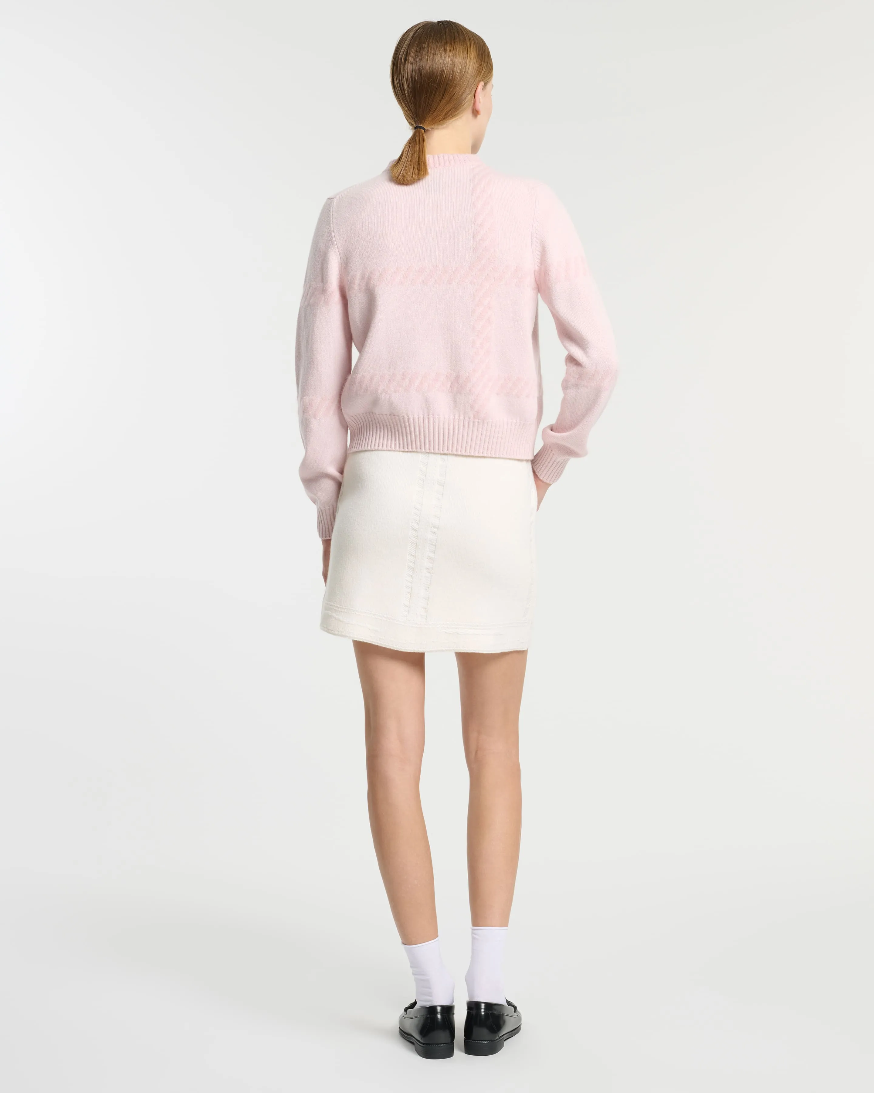 Cardigan en cachemire à motif tartan sold by Barrie product image thumbnail 5