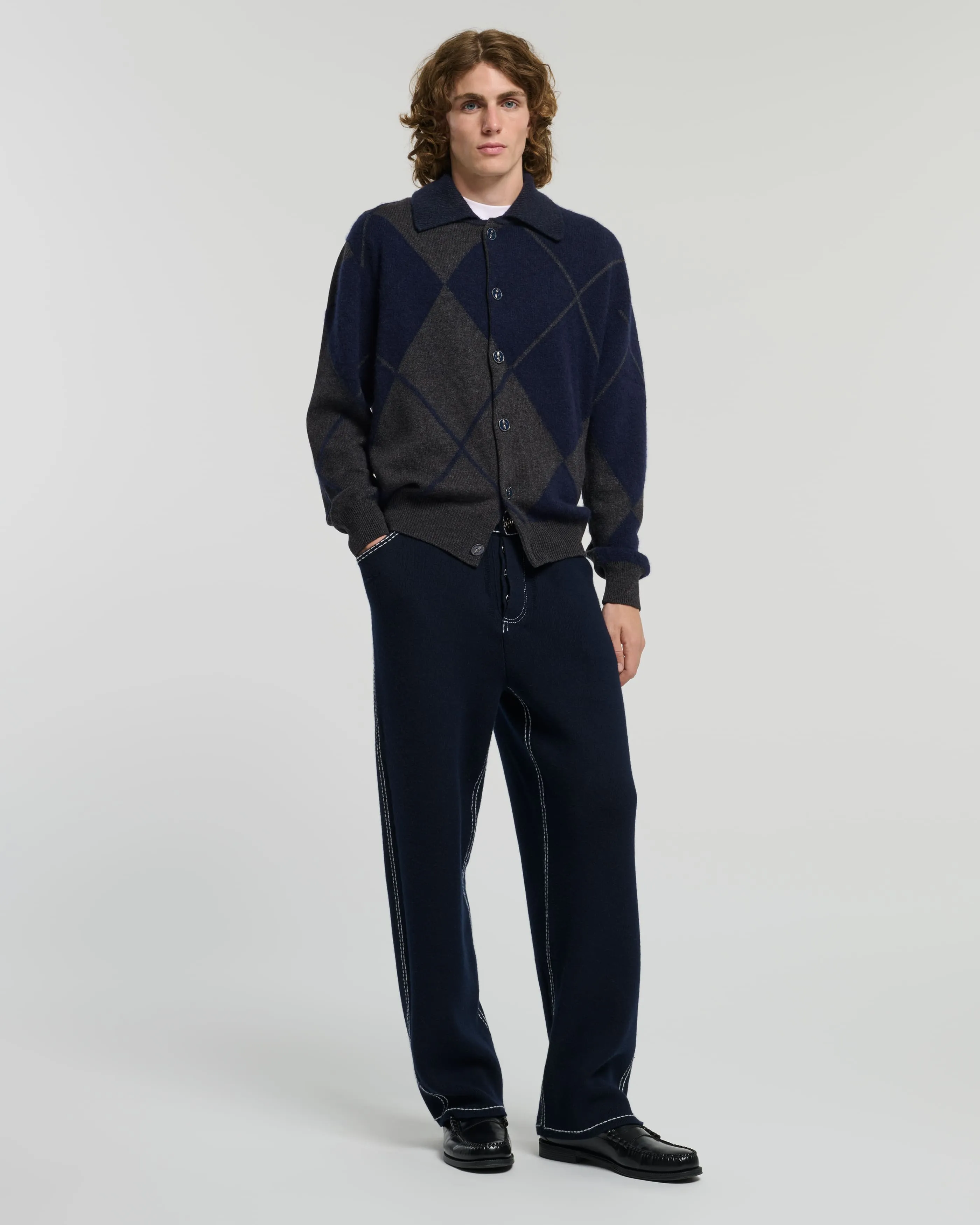 Cardigan en cachemire à motif tartan sold by Barrie product image thumbnail 4