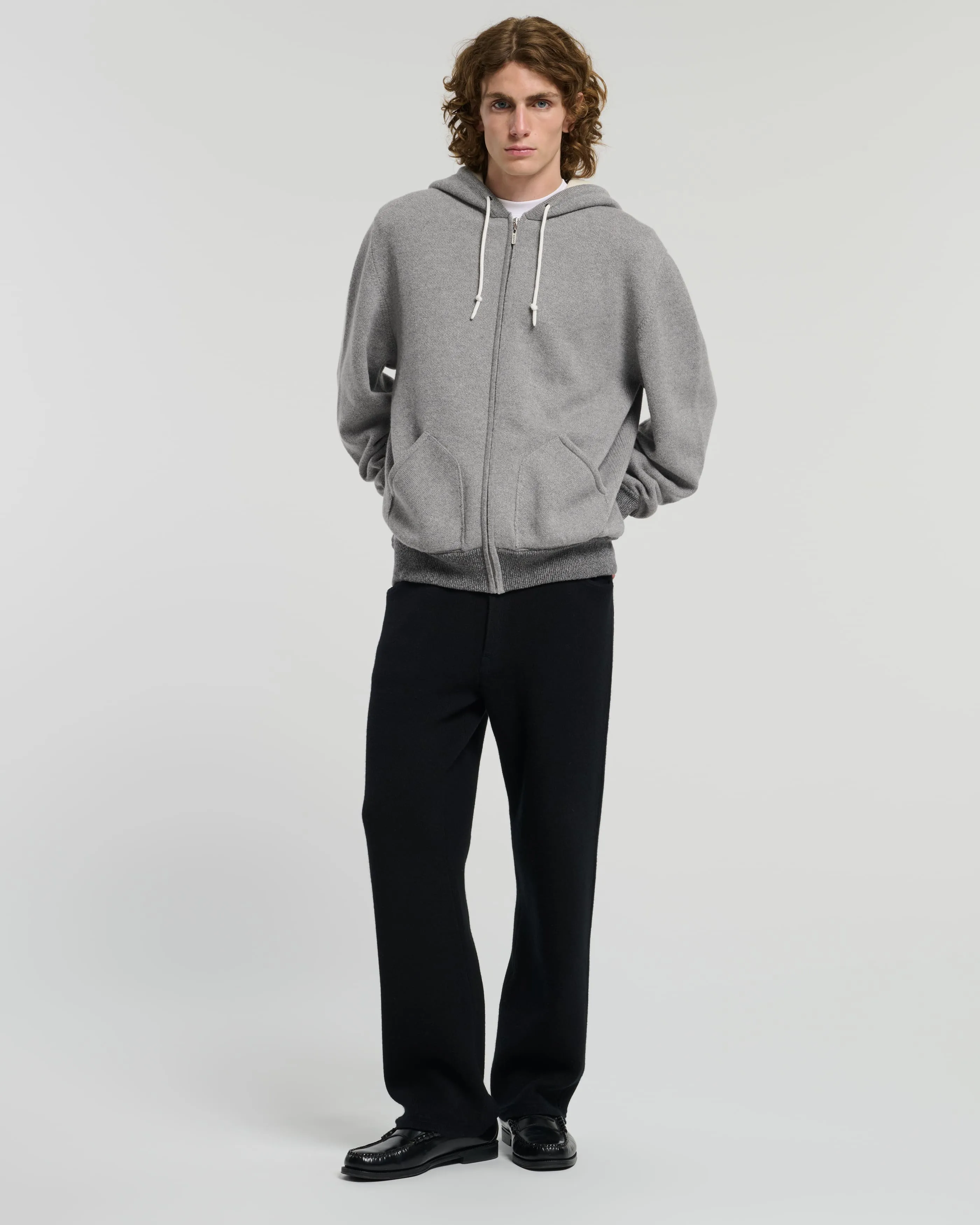 Veste à capuche sportswear en cachemire et coton sold by Barrie product image thumbnail 3