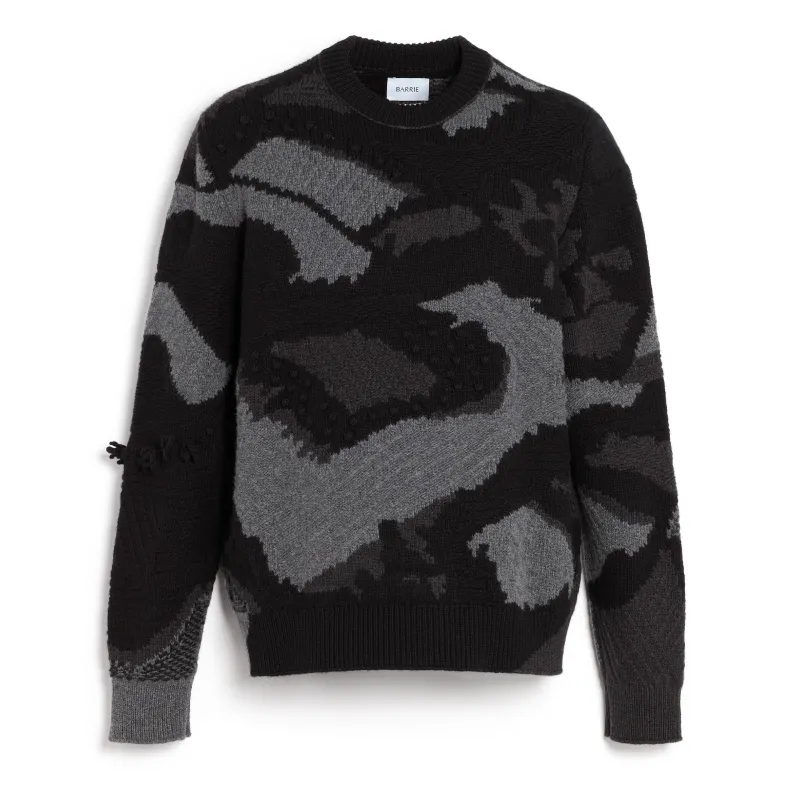 Pull en cachemire à motif paysage sold by Barrie