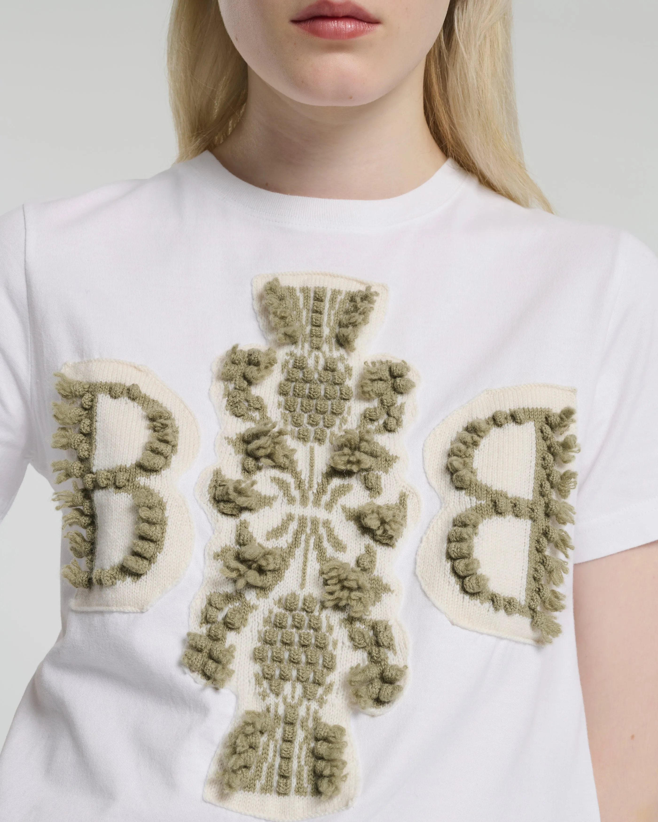 T-Shirt court avec logo B en cachemire sold by Barrie product image thumbnail 2