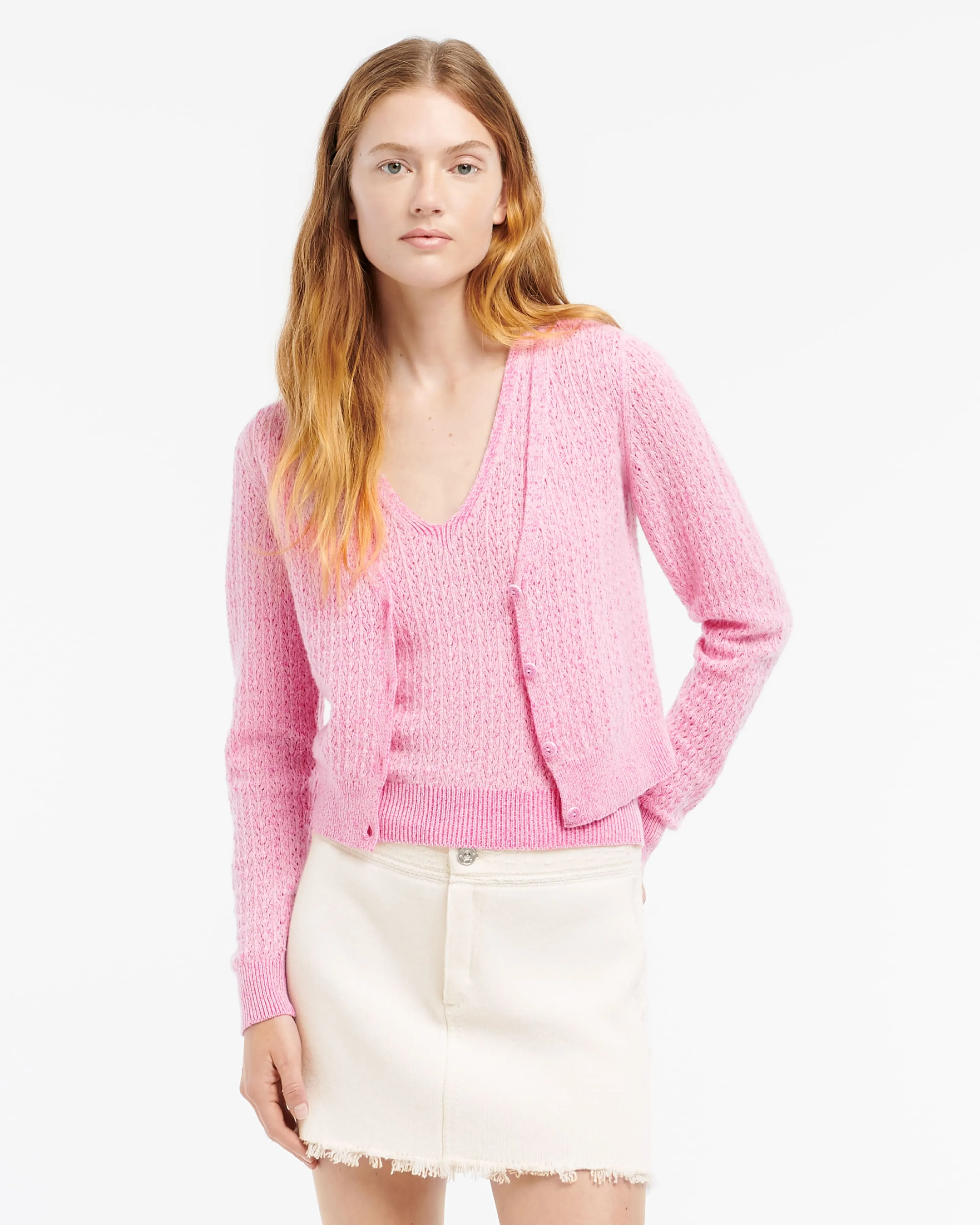 Cardigan en dentelle cachemire sold by Barrie product image thumbnail 2