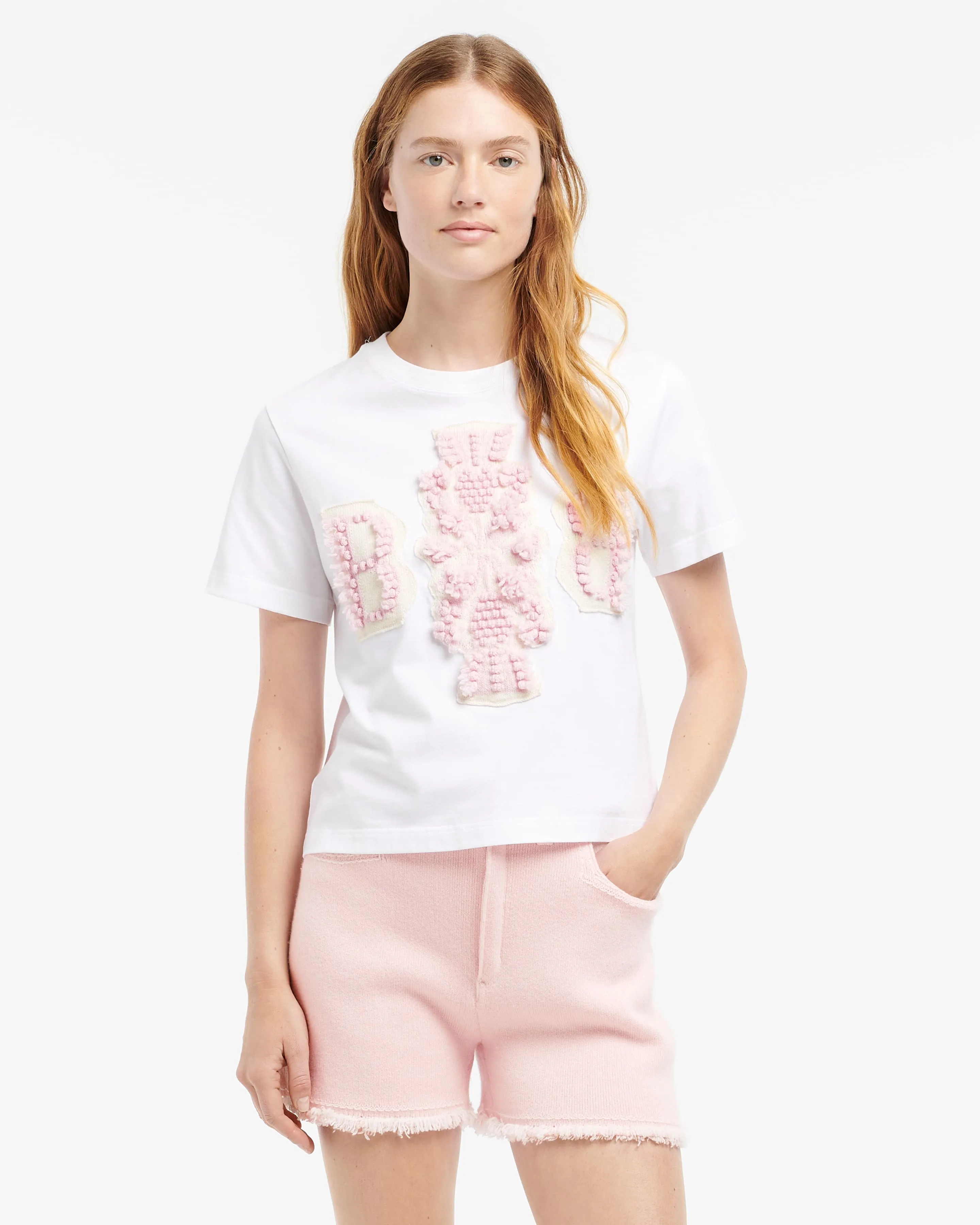 T-Shirt court avec logo B en cachemire sold by Barrie product image thumbnail 3