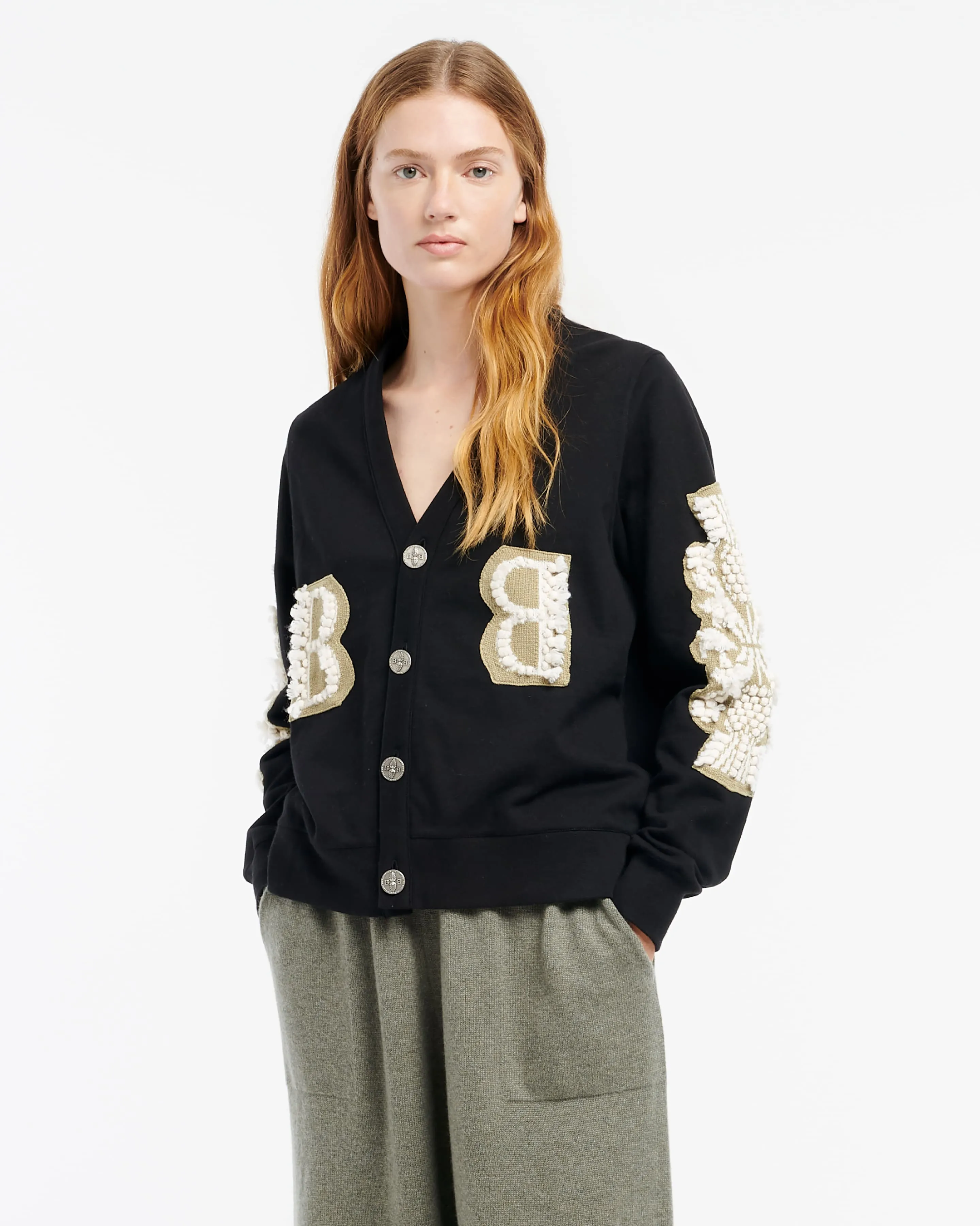 Cardigan en coton avec logo B en cachemire sold by Barrie product image thumbnail 3