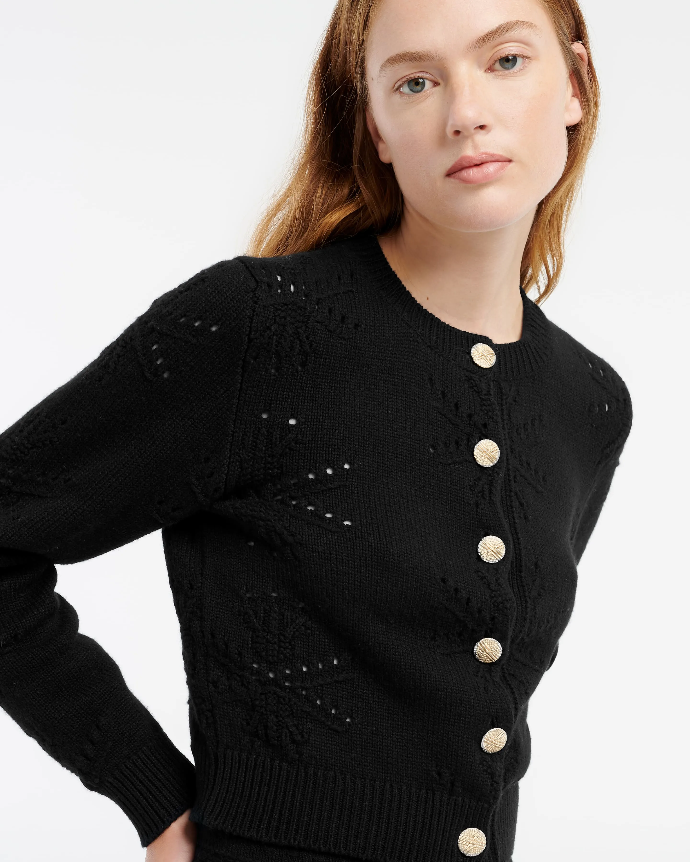 Cardigan en cachemire et coton à motif sold by Barrie product image thumbnail 2