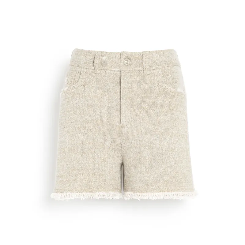 Short Denim à franges sold by Barrie