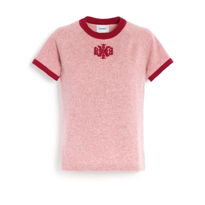Top en cachemire chiné logo B made by Barrie
