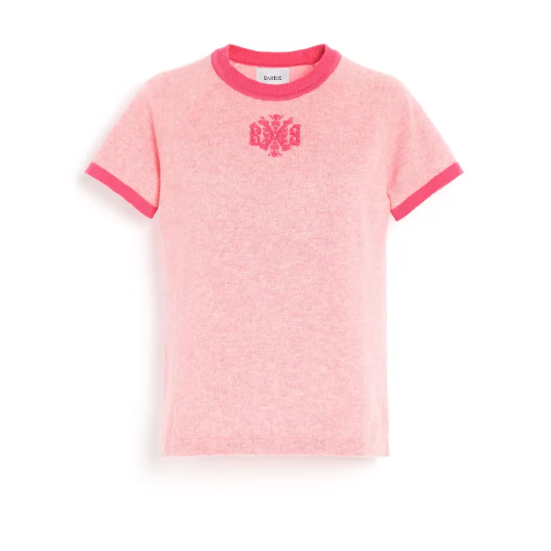 Top en cachemire chiné logo B made by Barrie