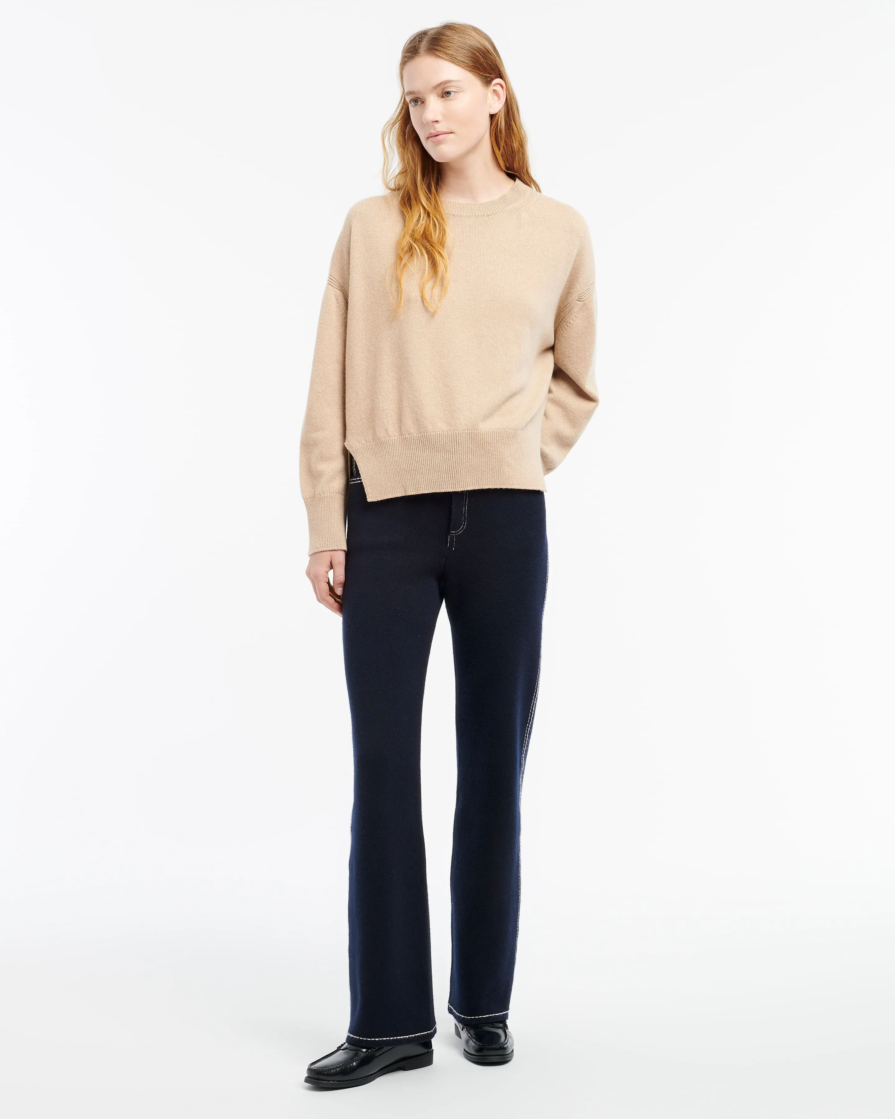 Pull col rond oversize en cachemire sold by Barrie product image thumbnail 5