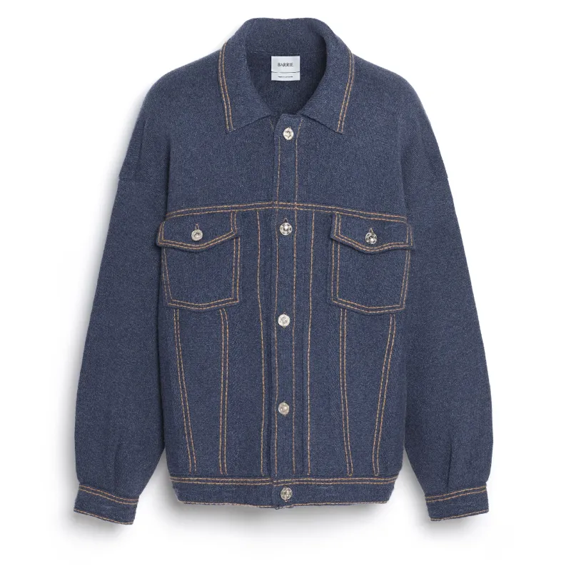 Veste Denim oversize en cachemire et coton made by Barrie