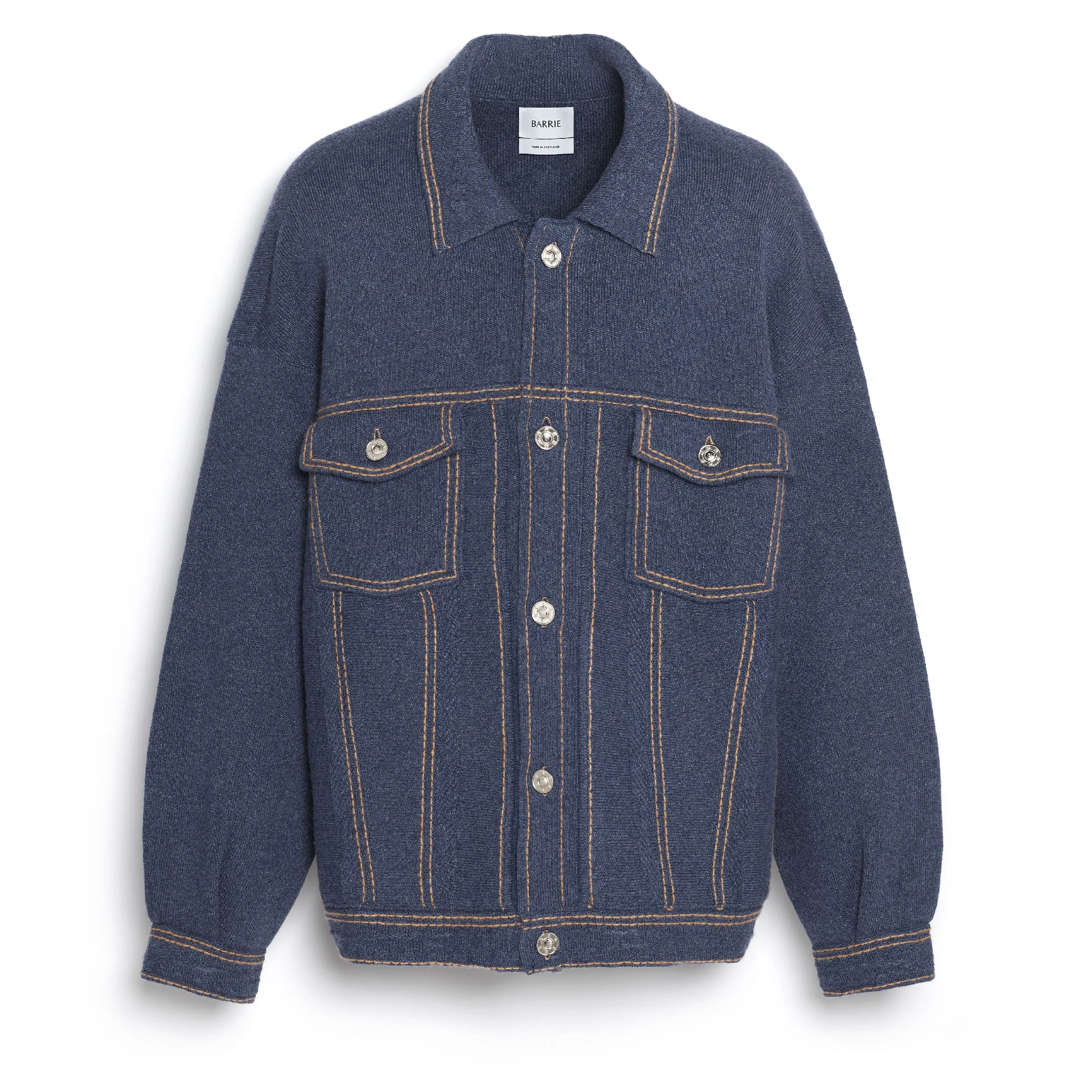 Veste Denim oversize en cachemire et coton sold by Barrie