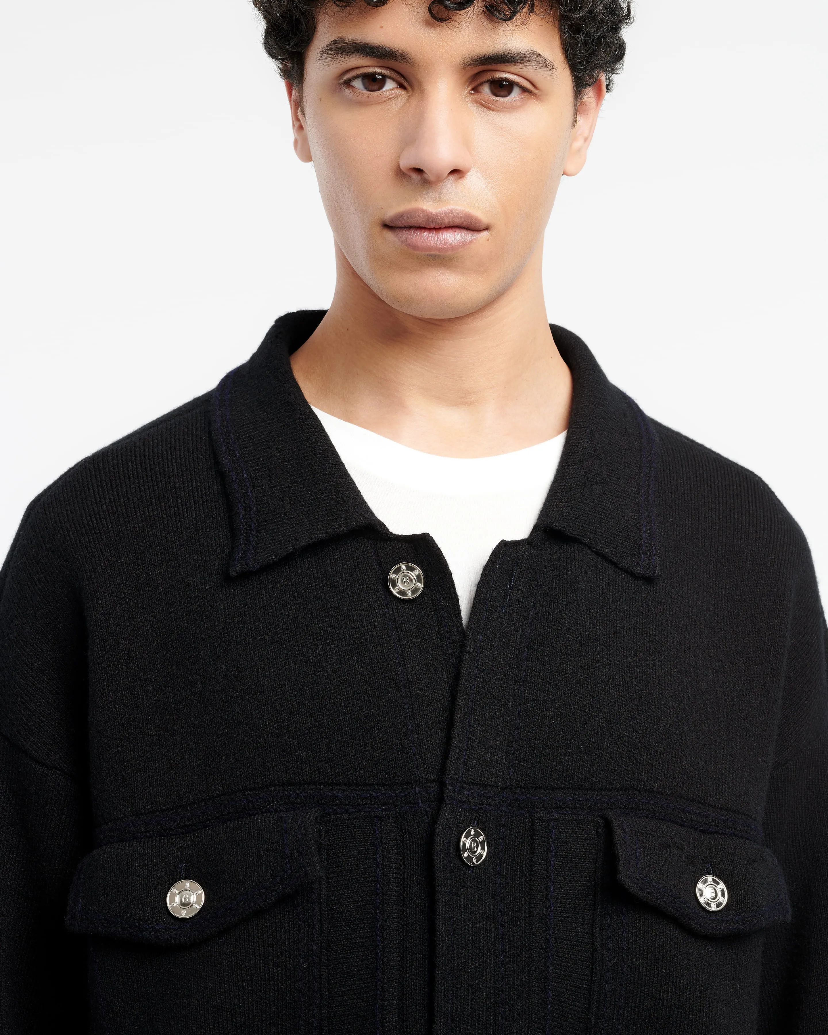 Veste Denim oversize en cachemire et coton sold by Barrie product image thumbnail 2