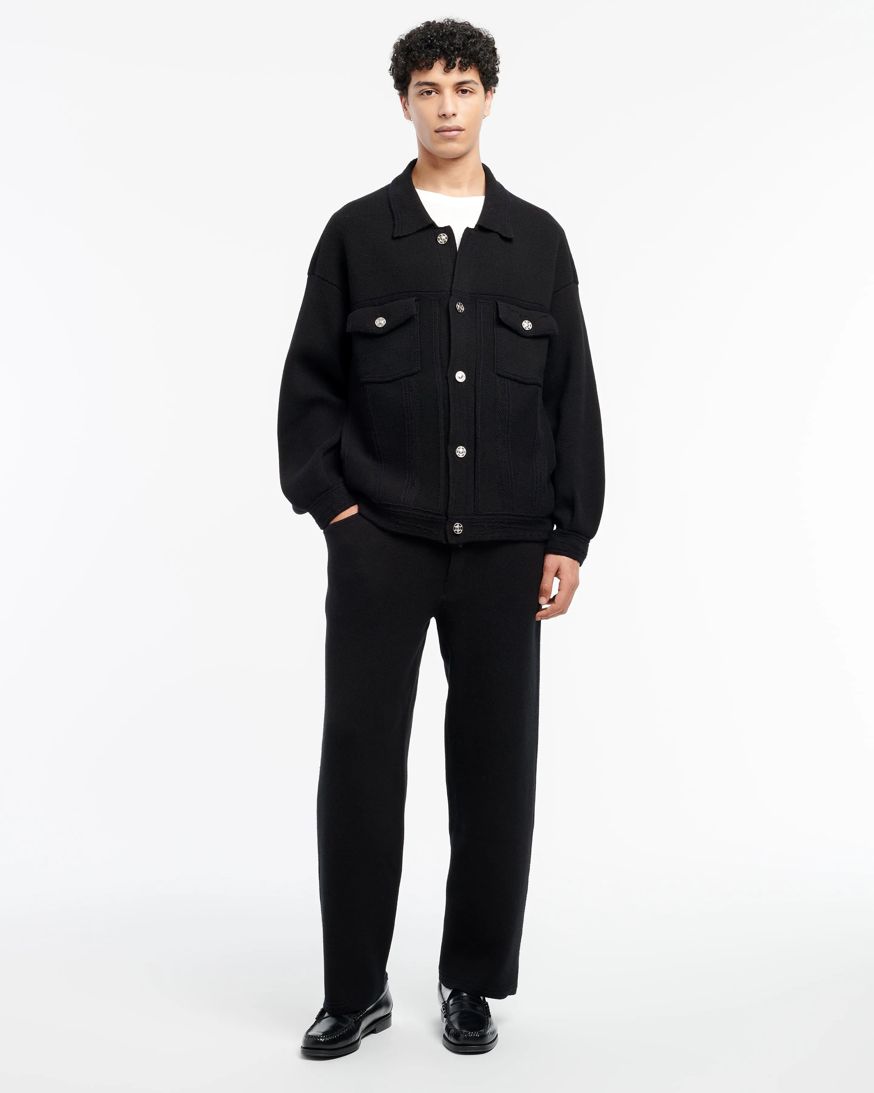 Veste Denim oversize en cachemire et coton sold by Barrie product image thumbnail 5