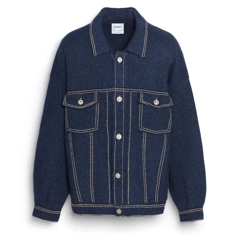 Veste Denim oversize en cachemire et coton made by Barrie