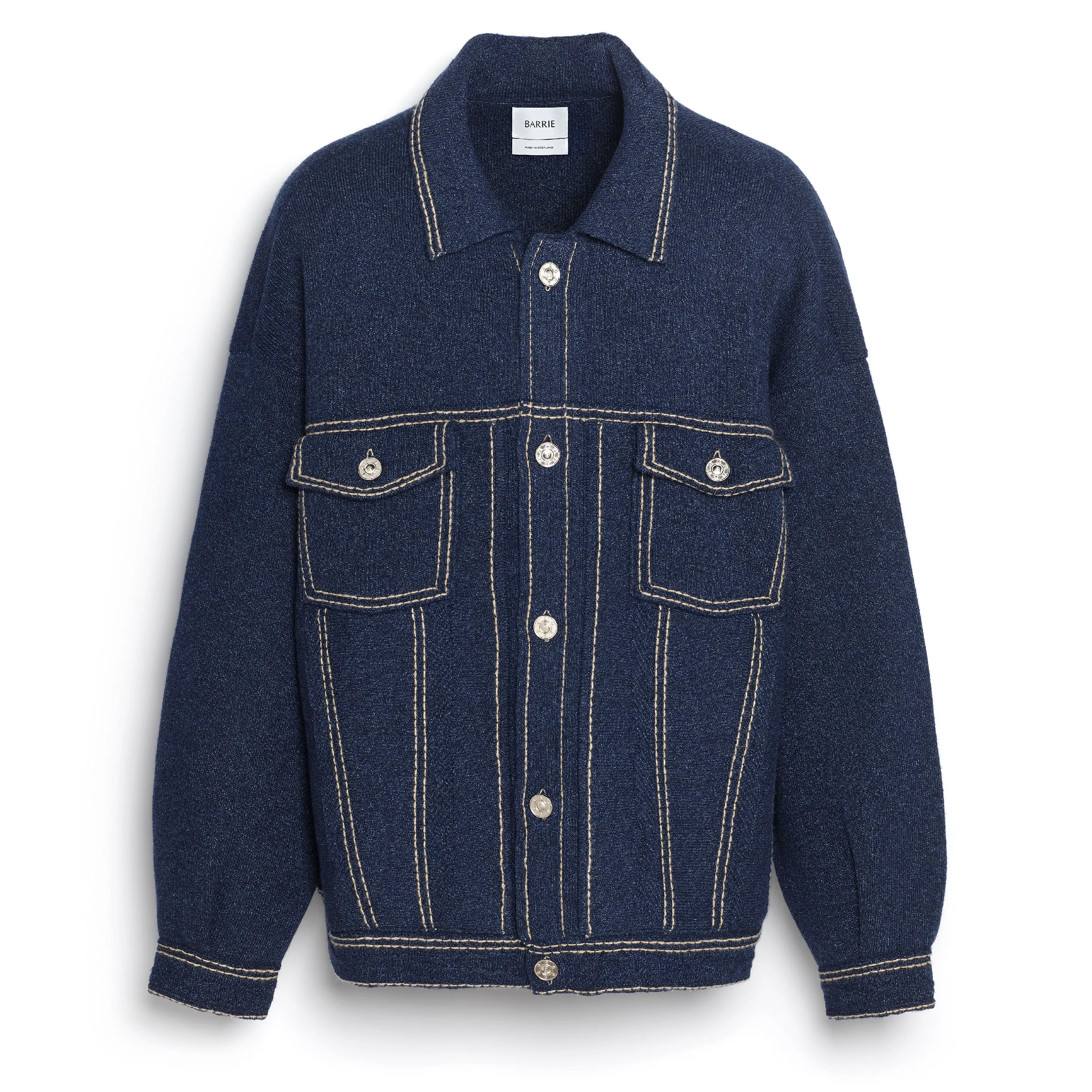 Veste Denim oversize en cachemire et coton sold by Barrie