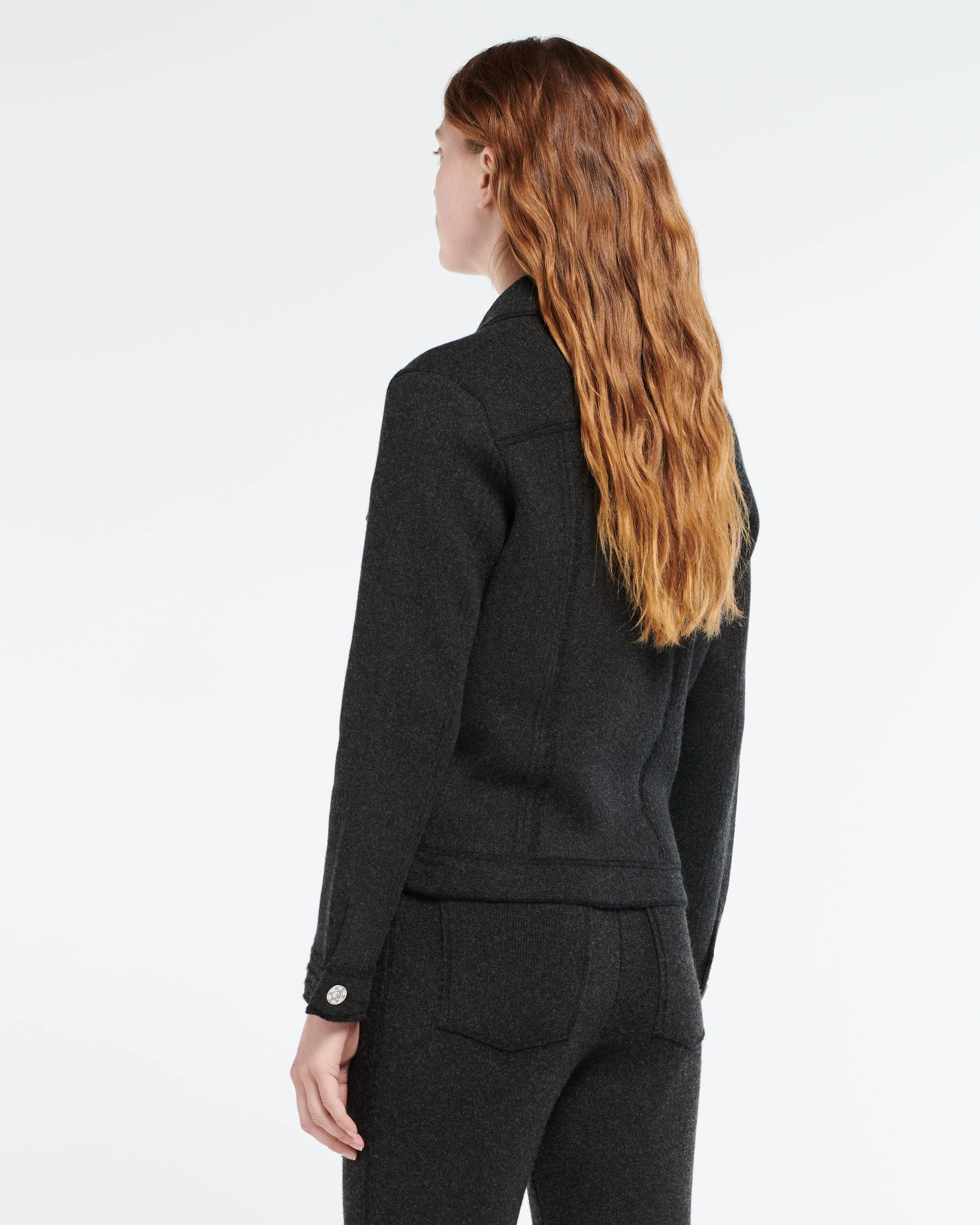 Veste Denim en cachemire et coton à coupe droite sold by Barrie product image thumbnail 4