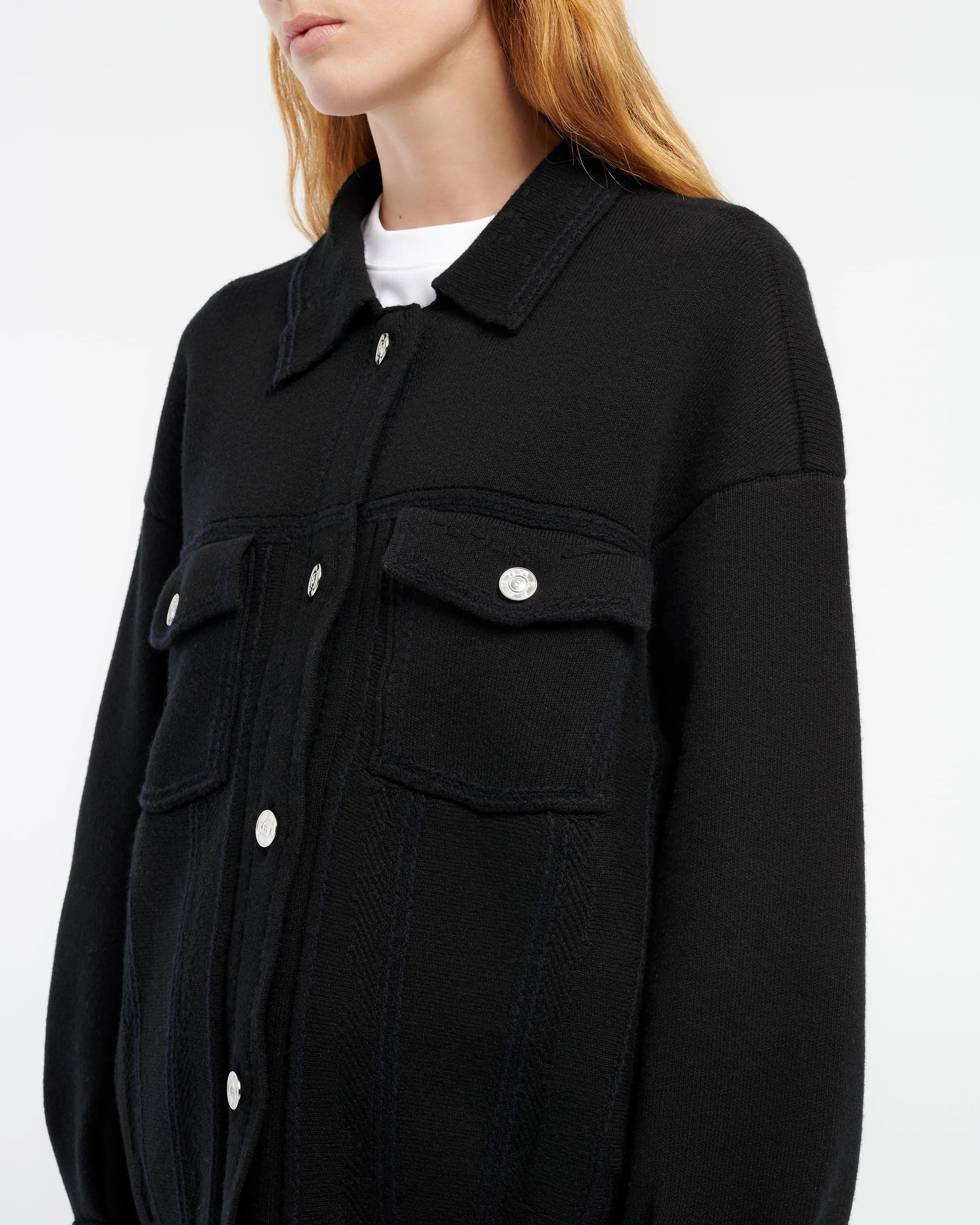 Veste Denim oversize en cachemire et coton sold by Barrie product image thumbnail 2