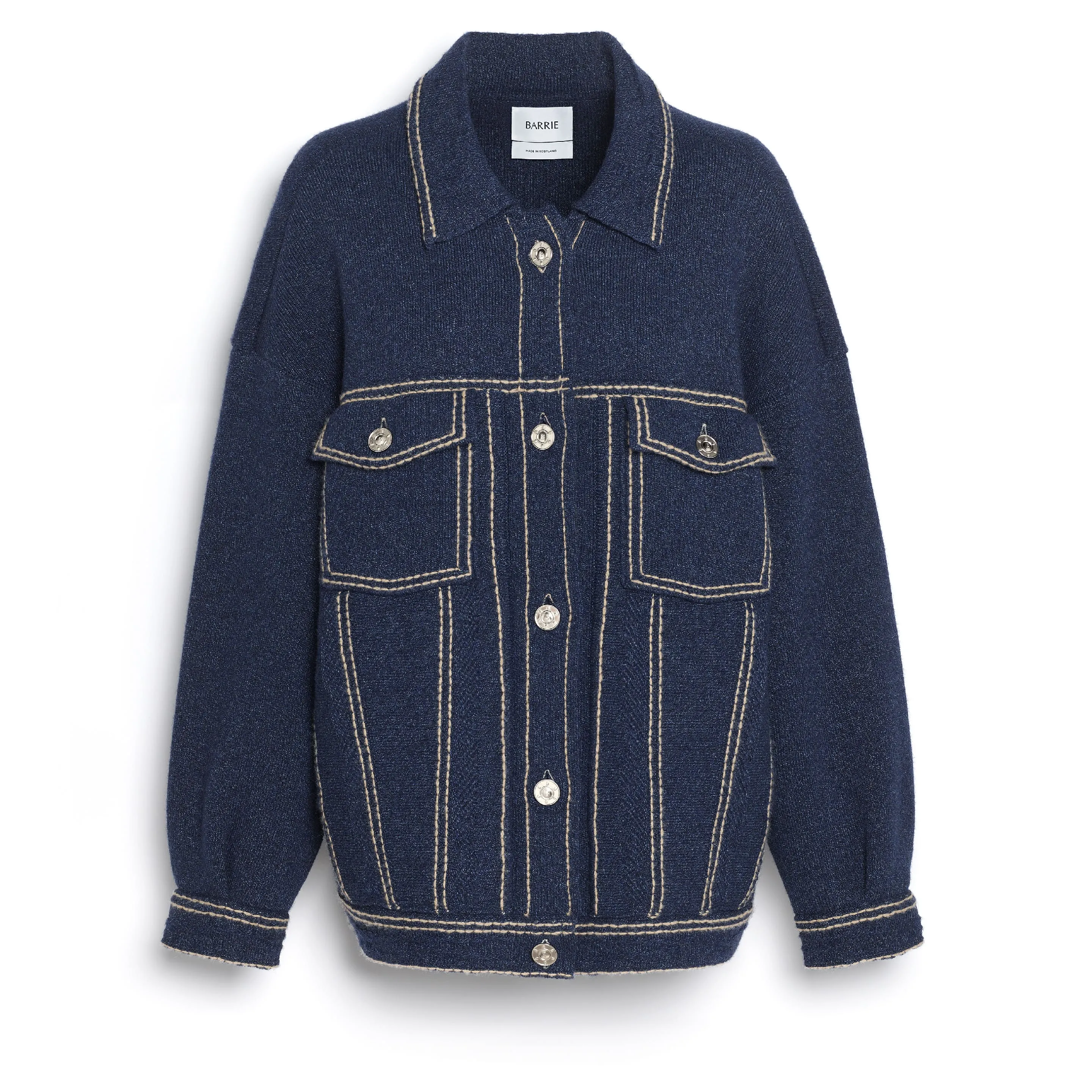 Veste Denim oversize en cachemire et coton sold by Barrie