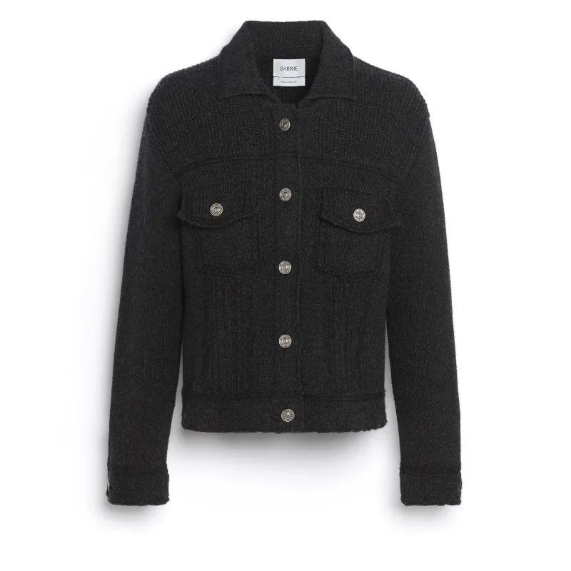 Veste Denim ajustée en cachemire et coton made by Barrie