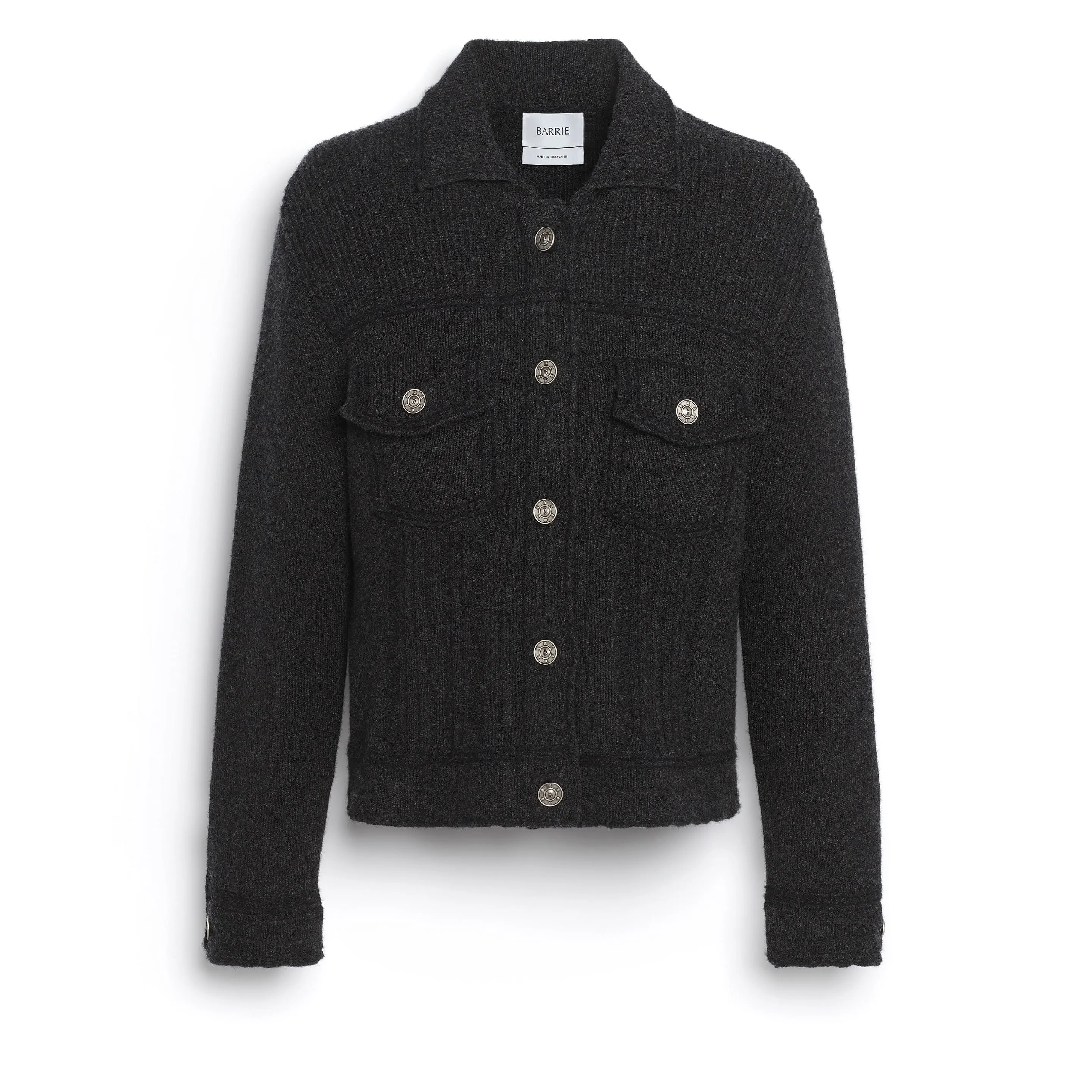 Veste Denim ajustée en cachemire et coton sold by Barrie