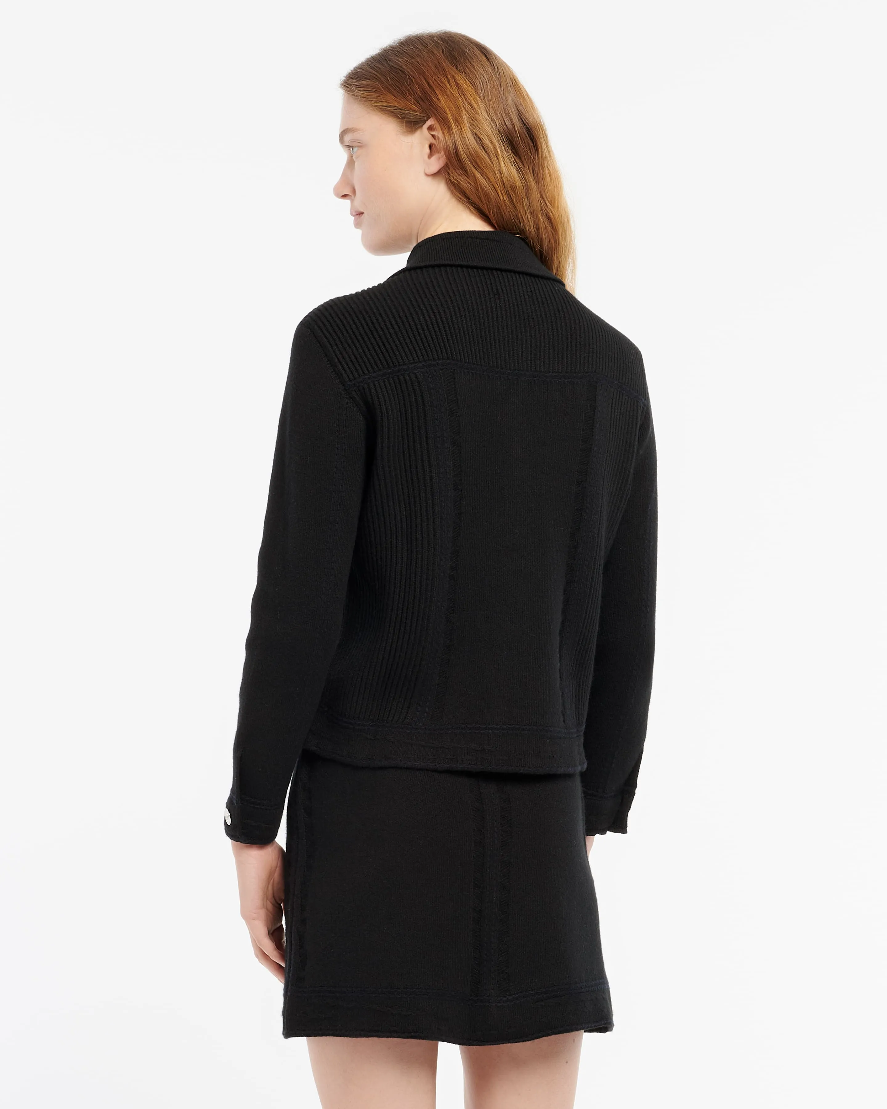 Veste Denim ajustée en cachemire et coton sold by Barrie product image thumbnail 4