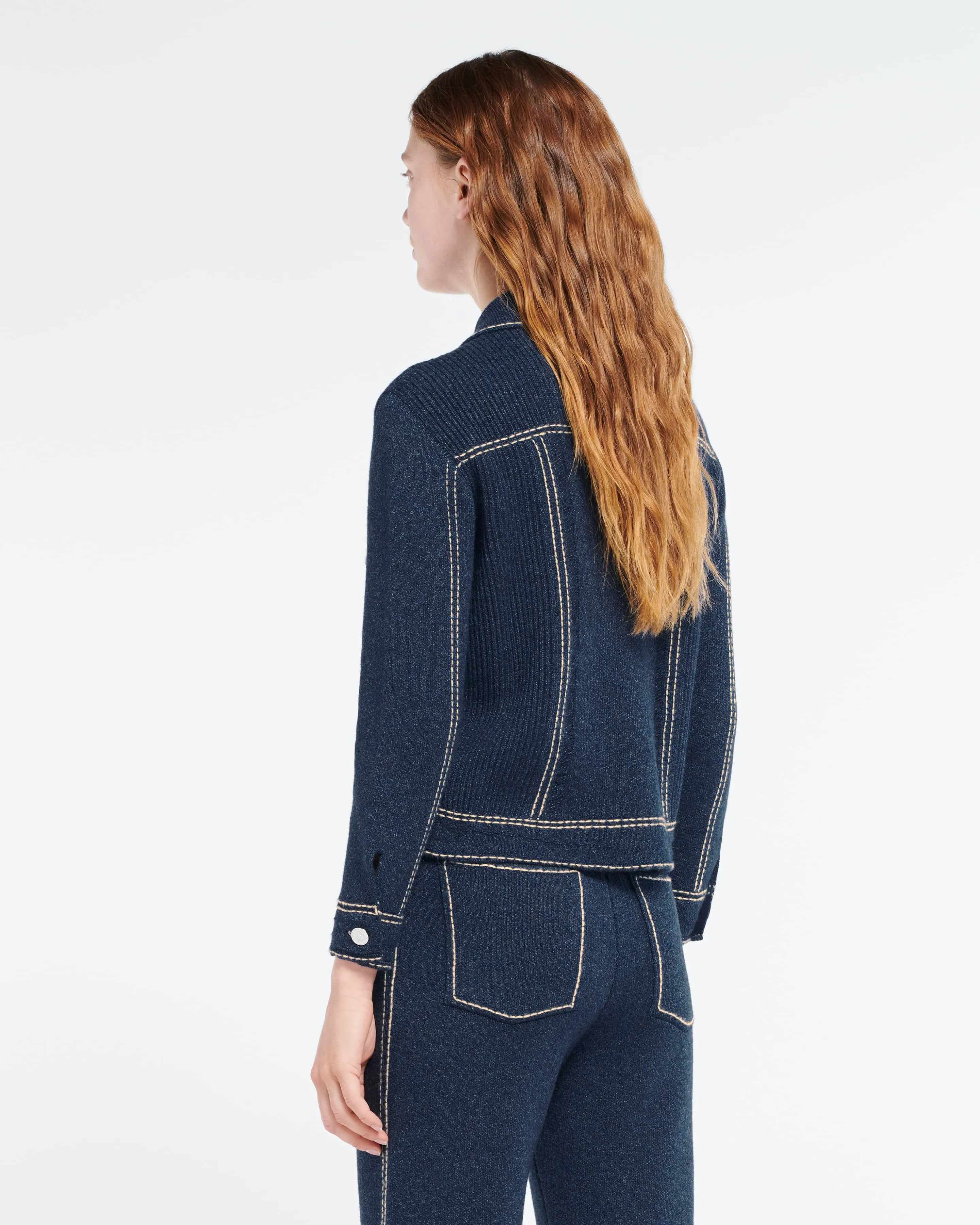 Veste Denim ajustée en cachemire et coton sold by Barrie product image thumbnail 4