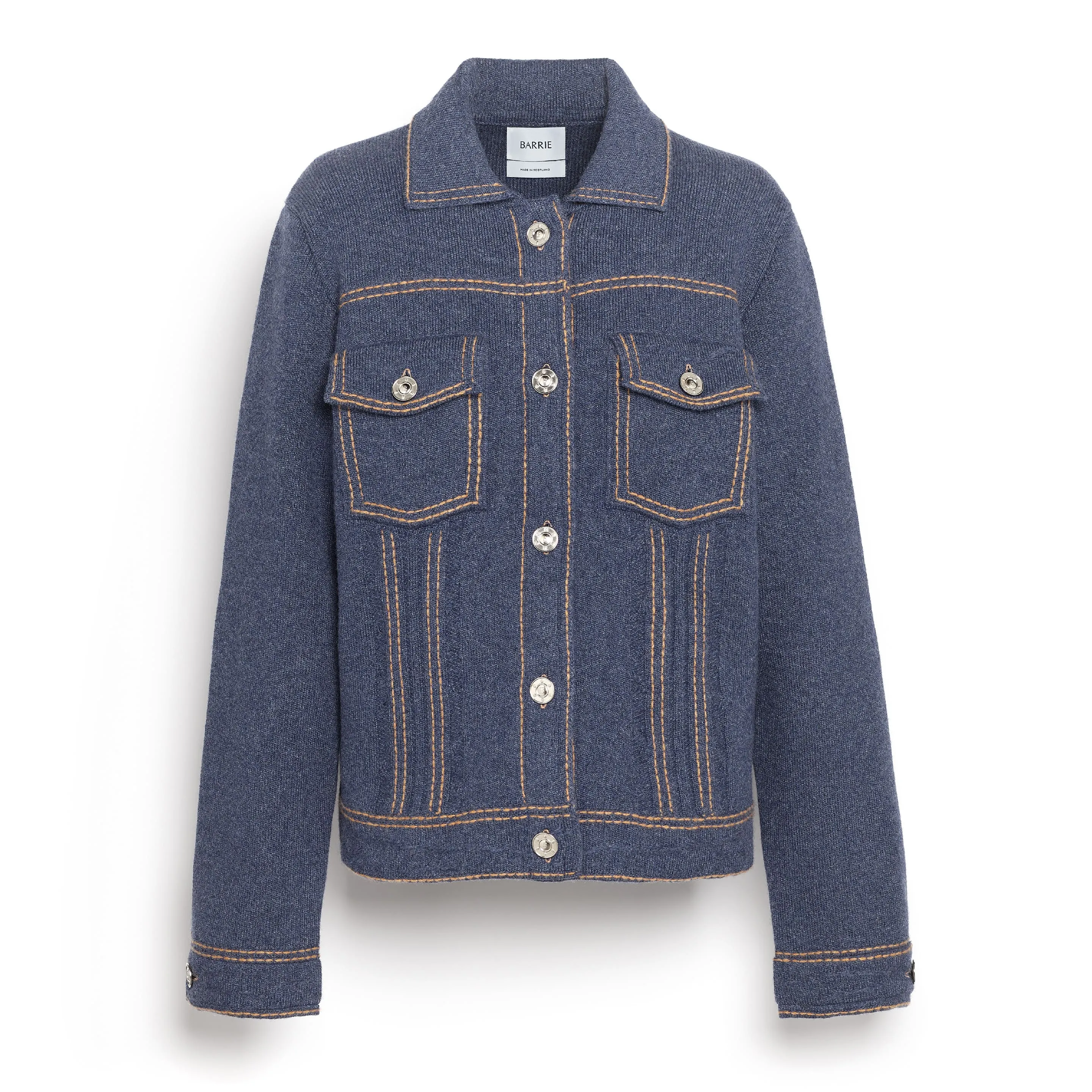 Veste Denim en cachemire et coton à coupe droite sold by Barrie