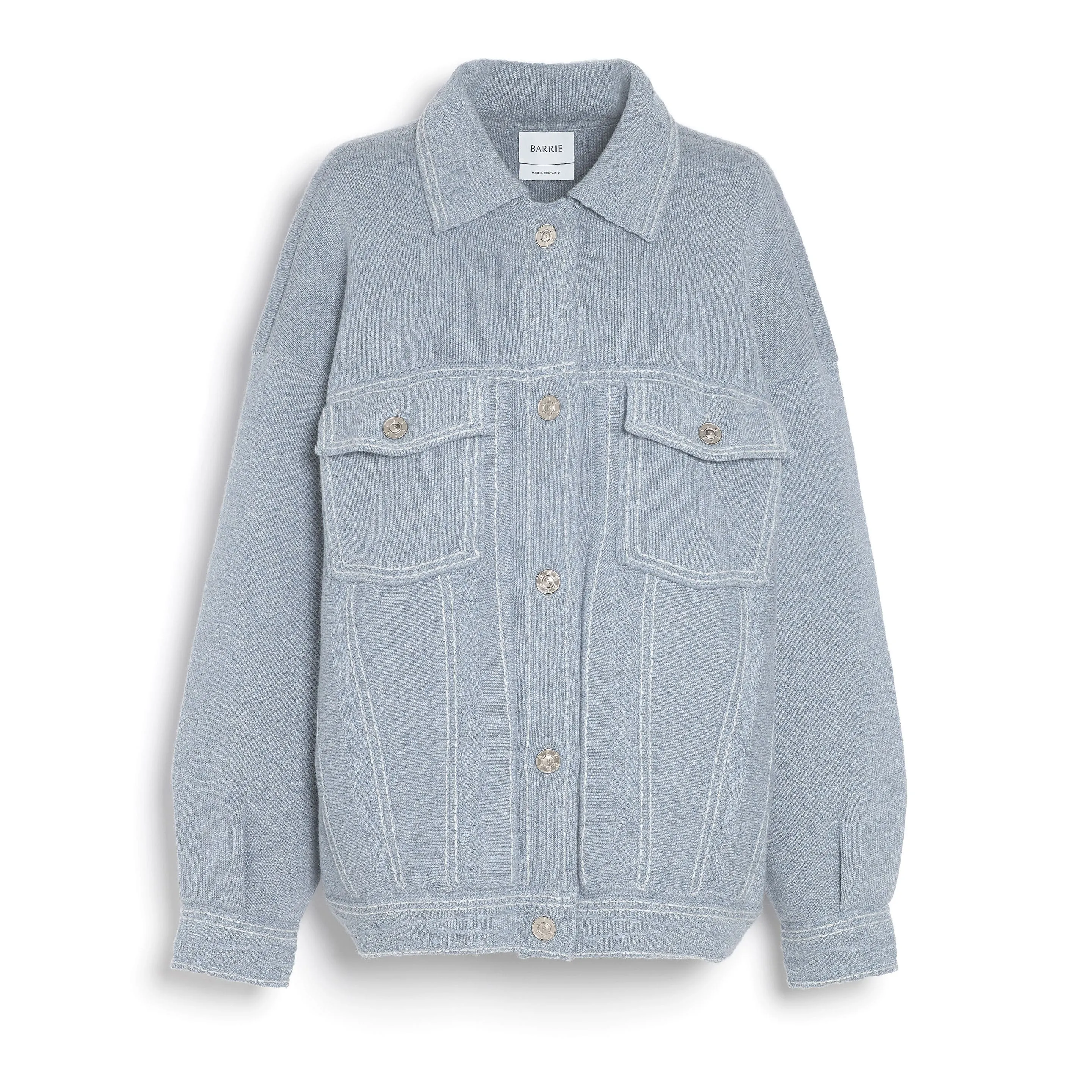 Veste Denim oversize en cachemire et coton sold by Barrie