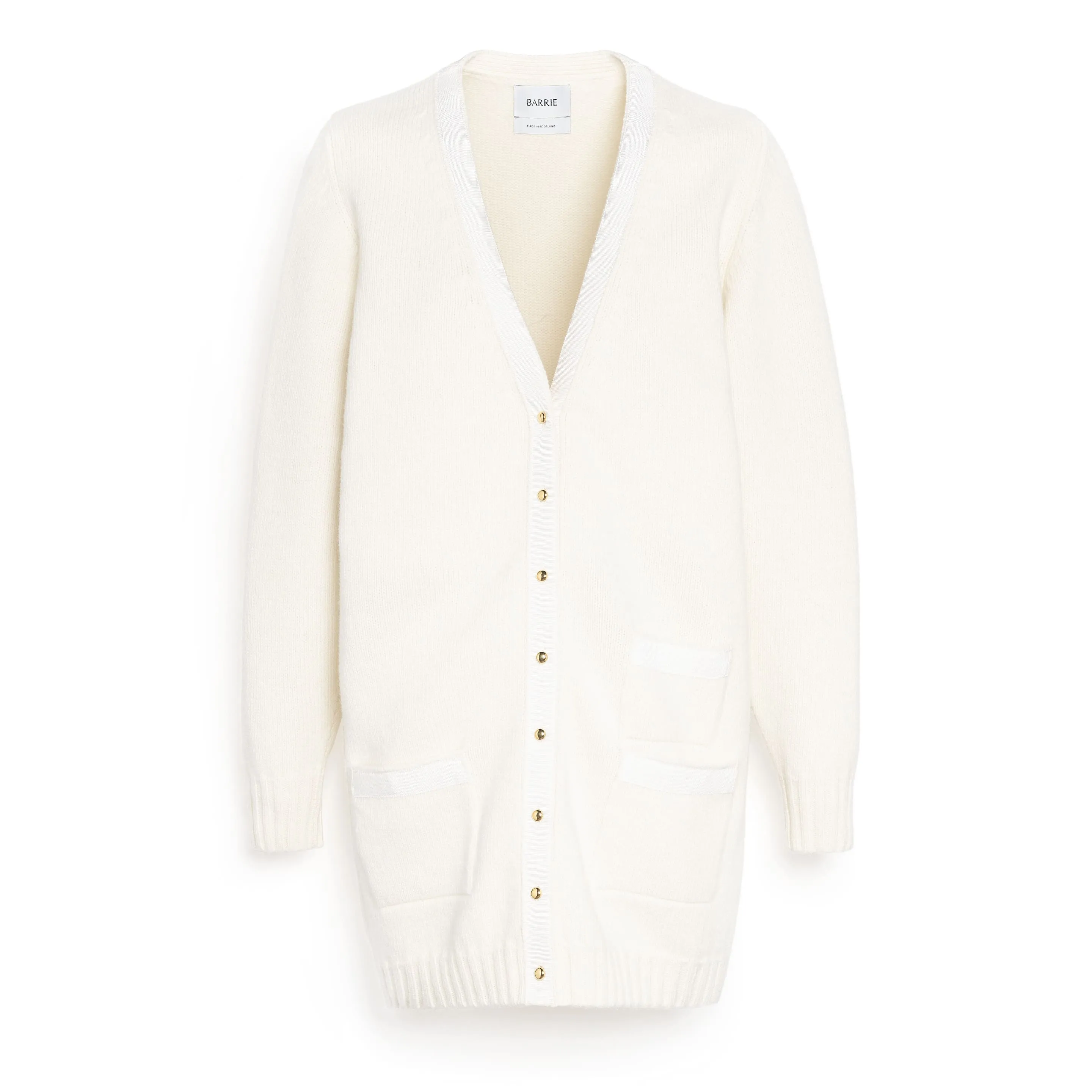 Cardigan long en laine avec détail ruban sold by Barrie