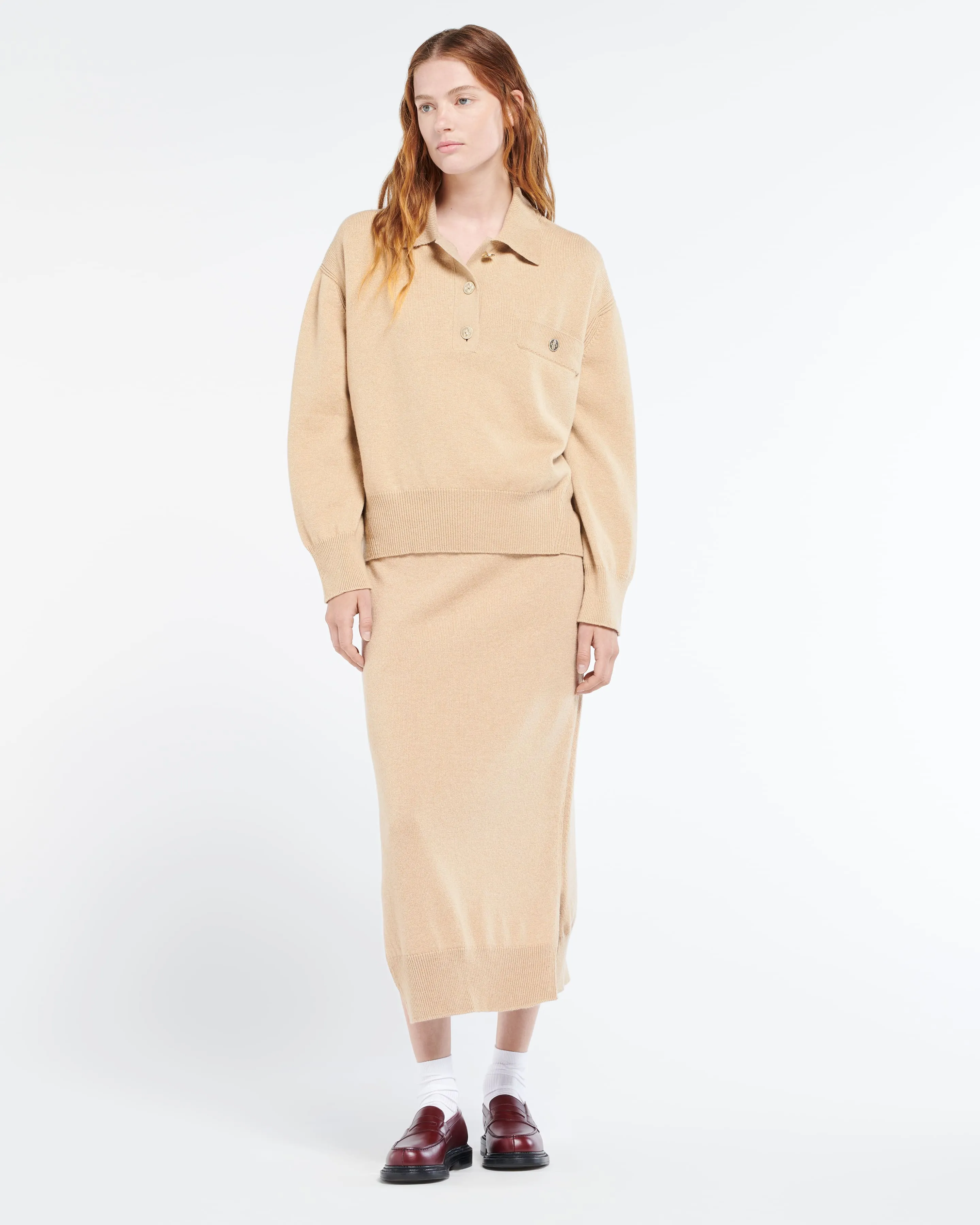 Pull à col polo en cachemire sold by Barrie product image thumbnail 5