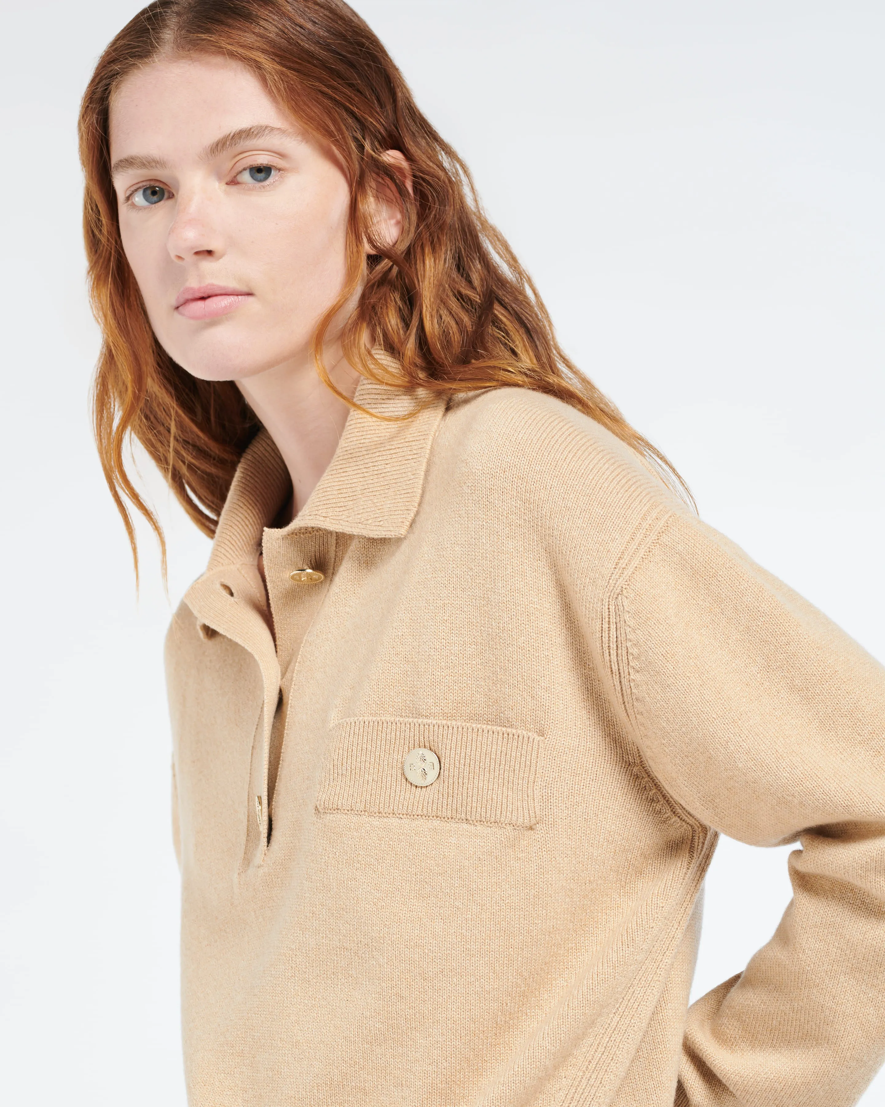 Pull à col polo en cachemire sold by Barrie product image thumbnail 2