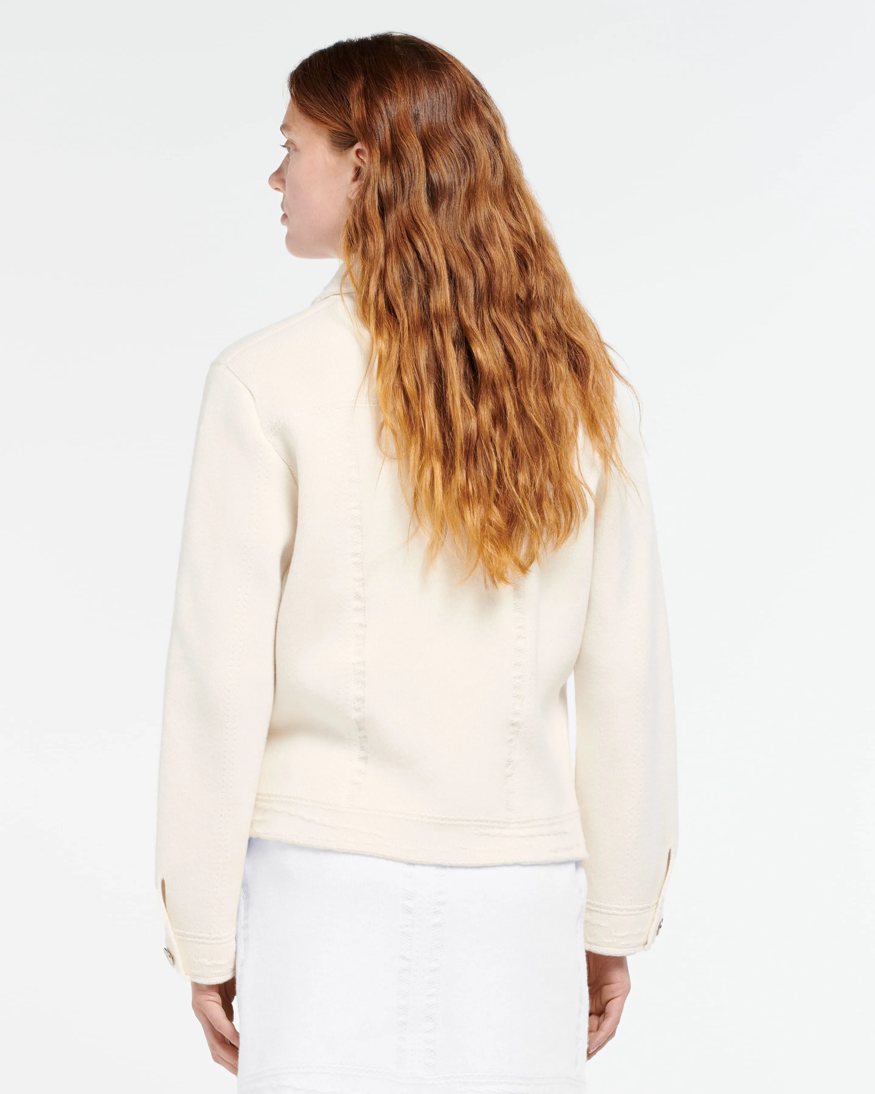 Veste Denim en cachemire et coton à coupe droite sold by Barrie product image thumbnail 4