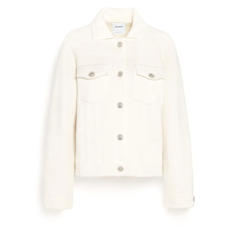 Veste Denim en cachemire et coton à coupe droite made by Barrie