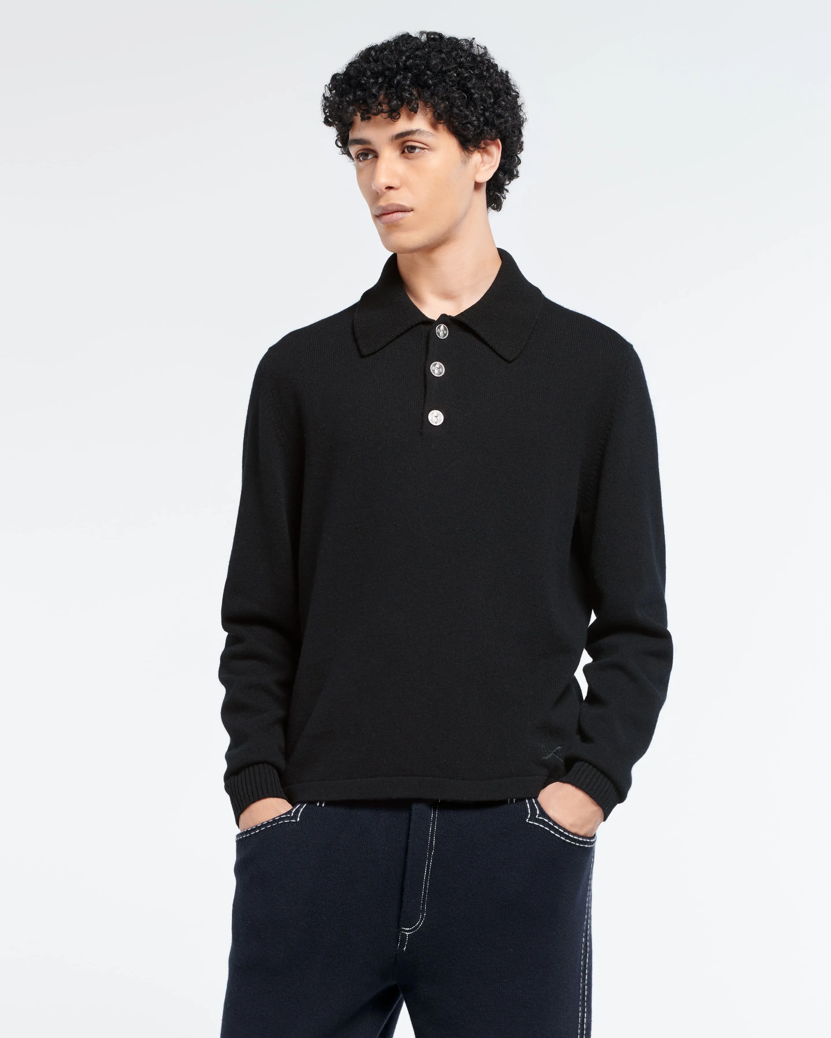 Pull B Label à col polo en cachemire sold by Barrie product image thumbnail 3