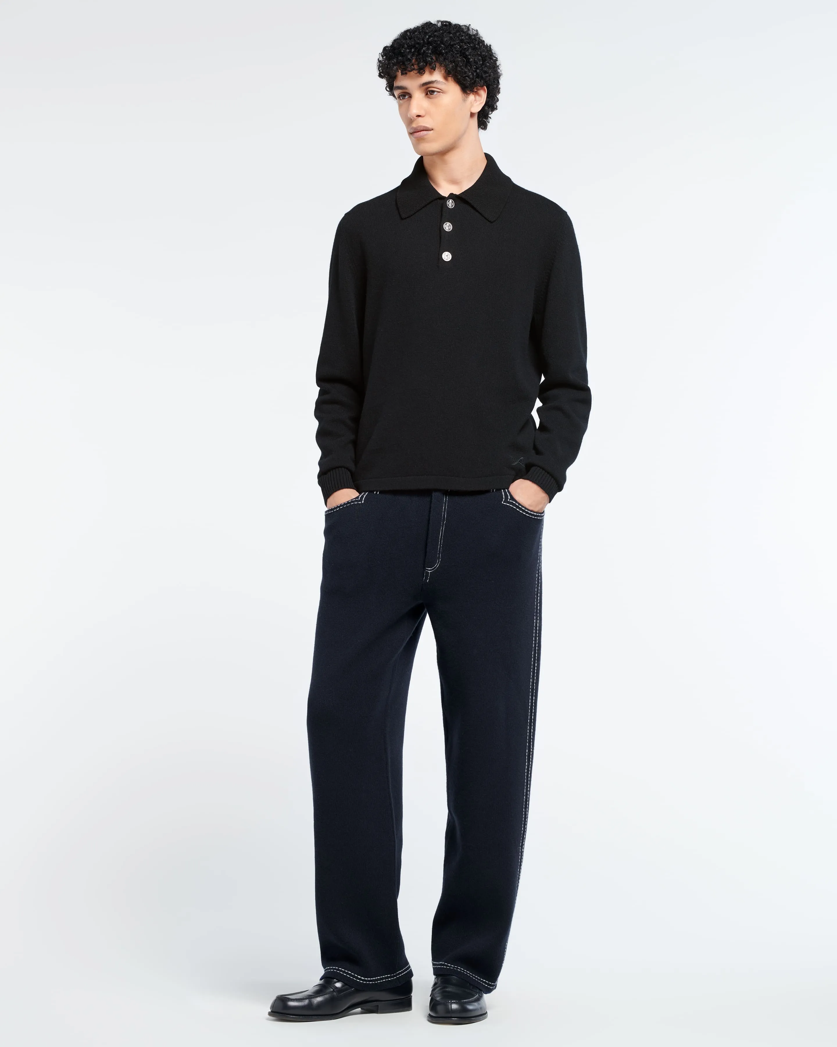 Pull B Label à col polo en cachemire sold by Barrie product image thumbnail 5